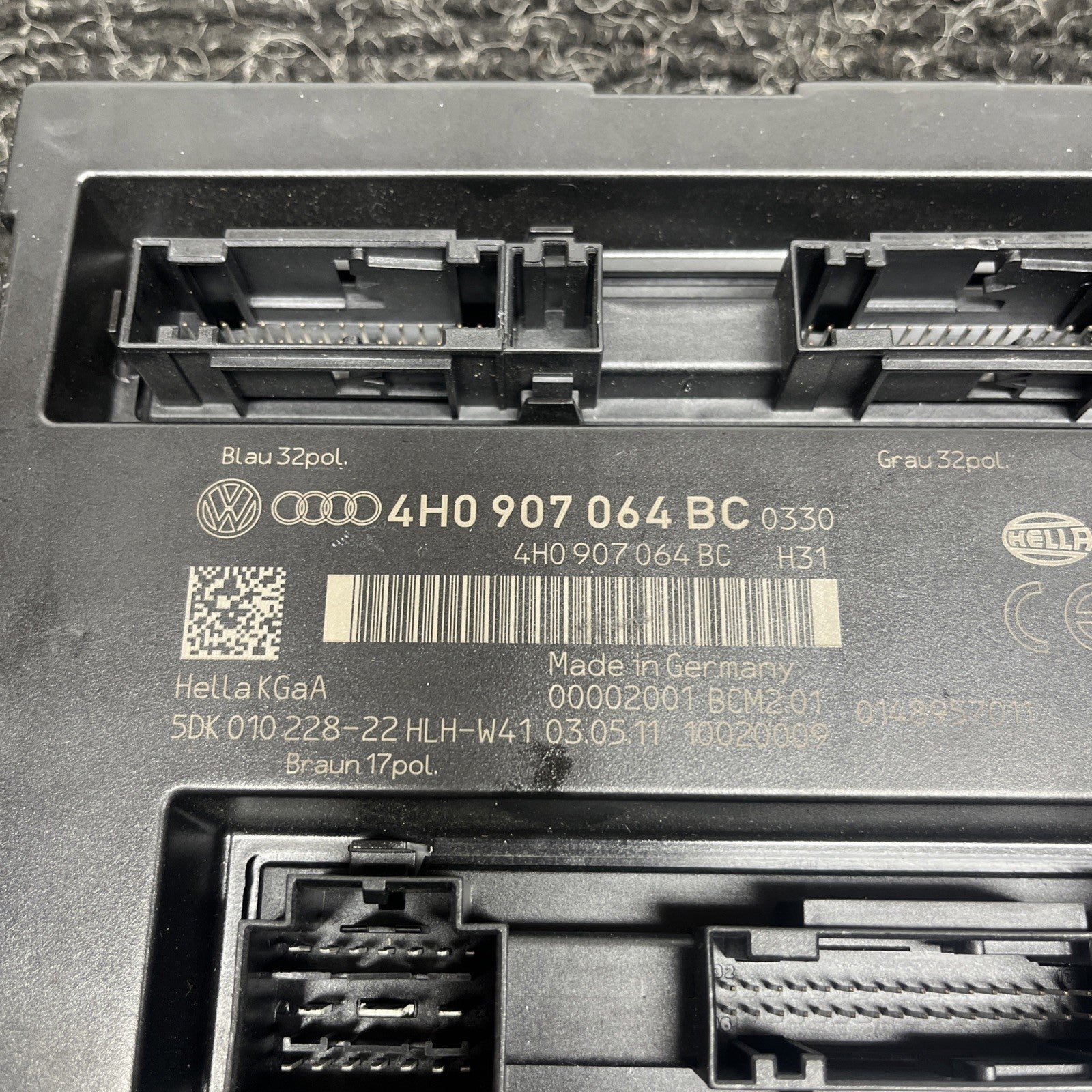 ☑️ 11-18 AUDI A6 A7 A8 A8L S6 S7 S8 TOUAREG BCM BODY COMFORT CONTROL MODULE OEM