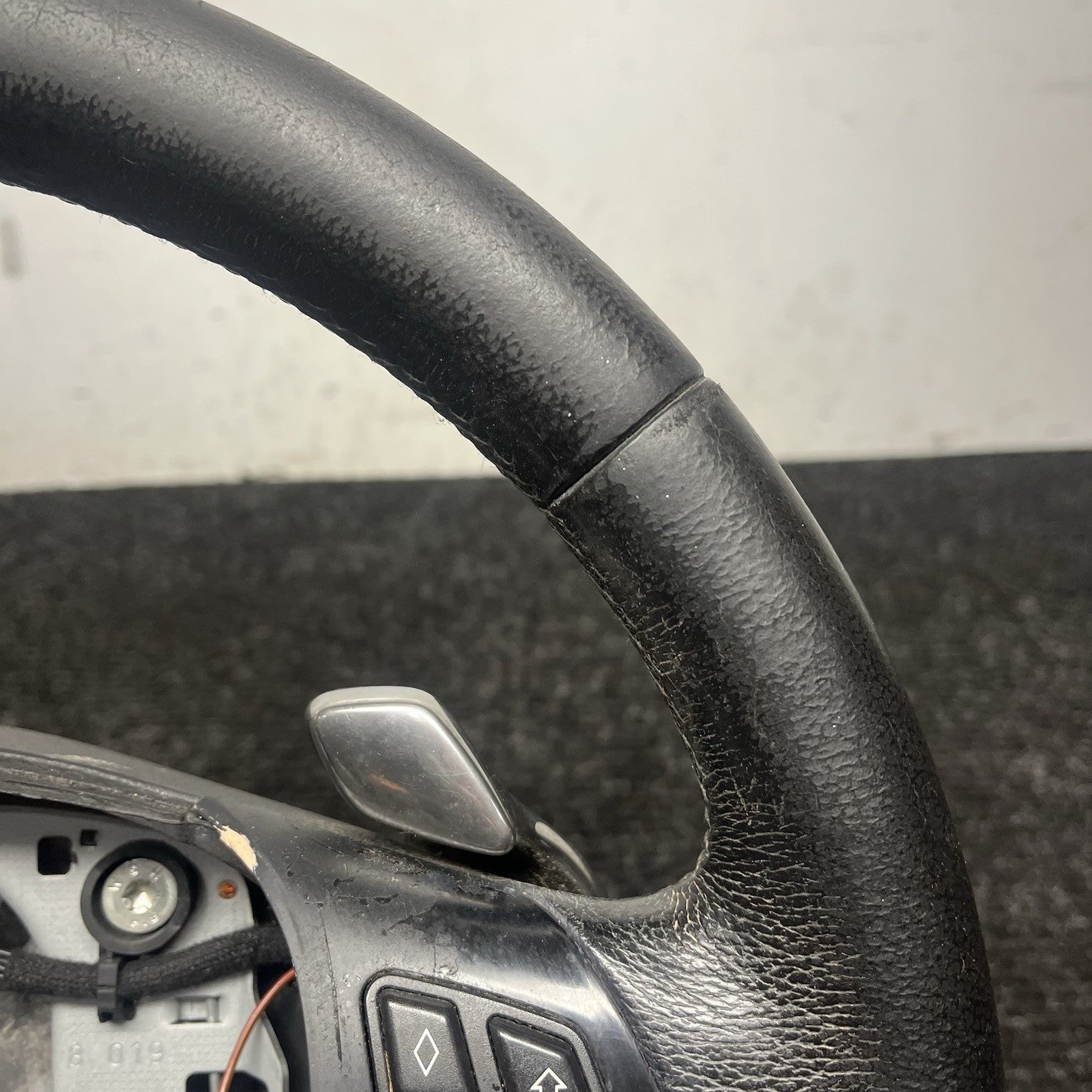 ☑️ 06-10 OEM BMW E92 E93 335 Sport Steering Wheel Black LEATHER w/ Paddles