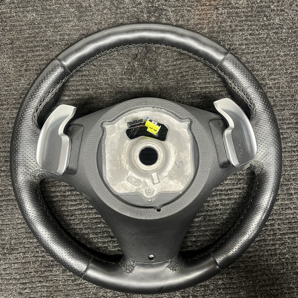☑️OEM BMW E82 E88 E90 Steering Wheel M SPORT PERFORATED Black Leather w/Shifters