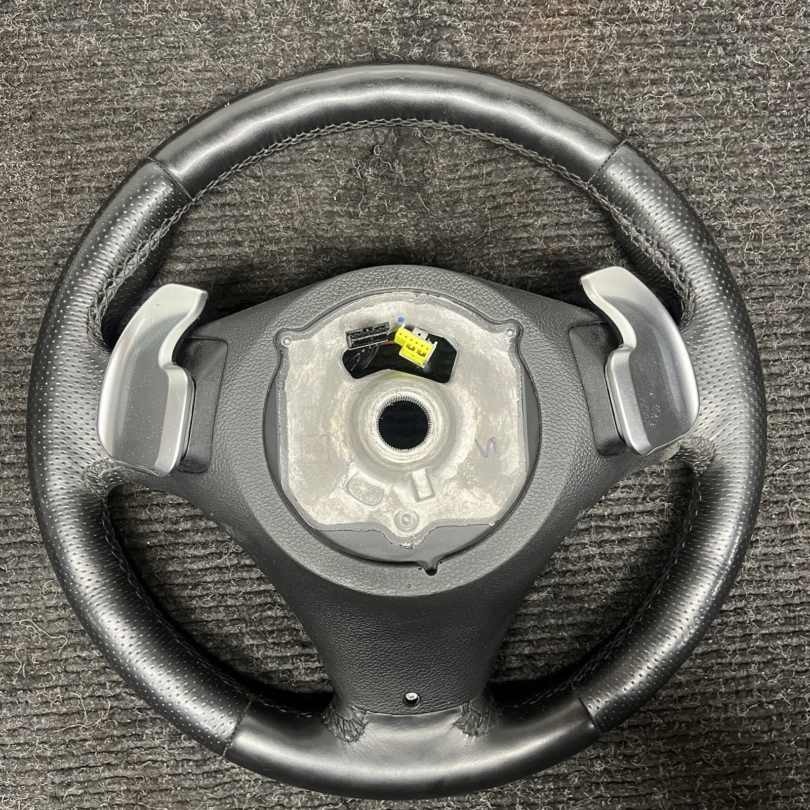 ☑️OEM BMW E82 E88 E90 Steering Wheel M SPORT PERFORATED Black Leather w/Shifters