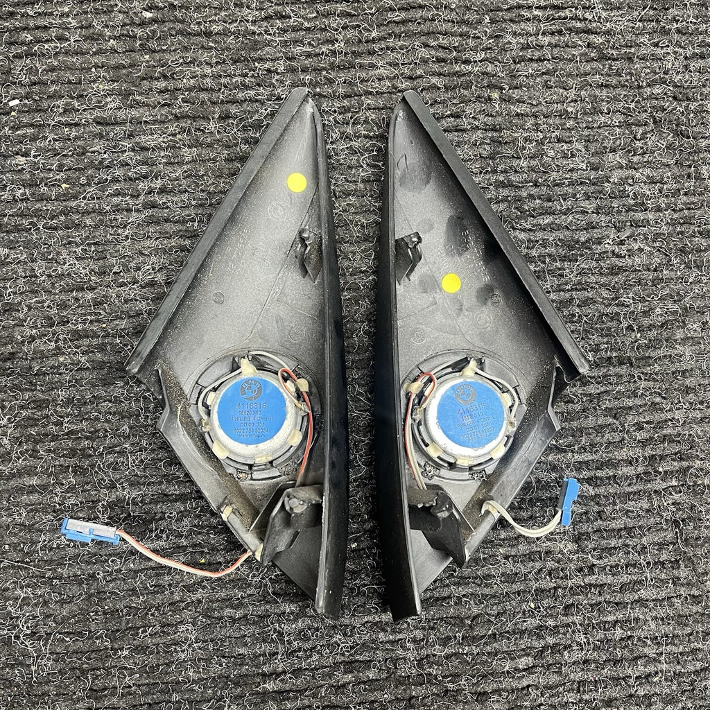 ☑️ 03-08 BMW Z4 E85 Front Right & Left Corner Tweeter Speaker w/ Cover Set OEM