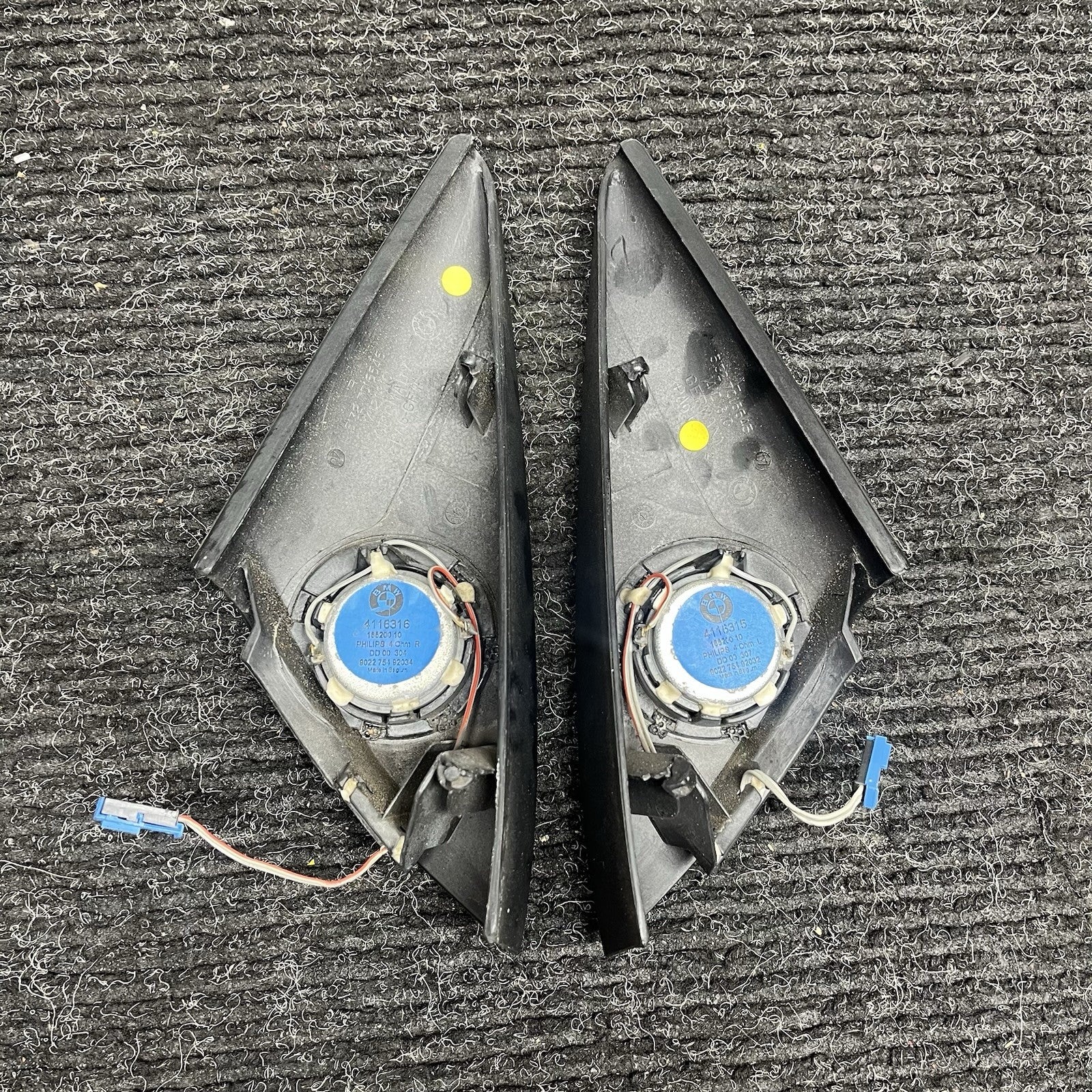 ☑️ 03-08 BMW Z4 E85 Front Right & Left Corner Tweeter Speaker w/ Cover Set OEM