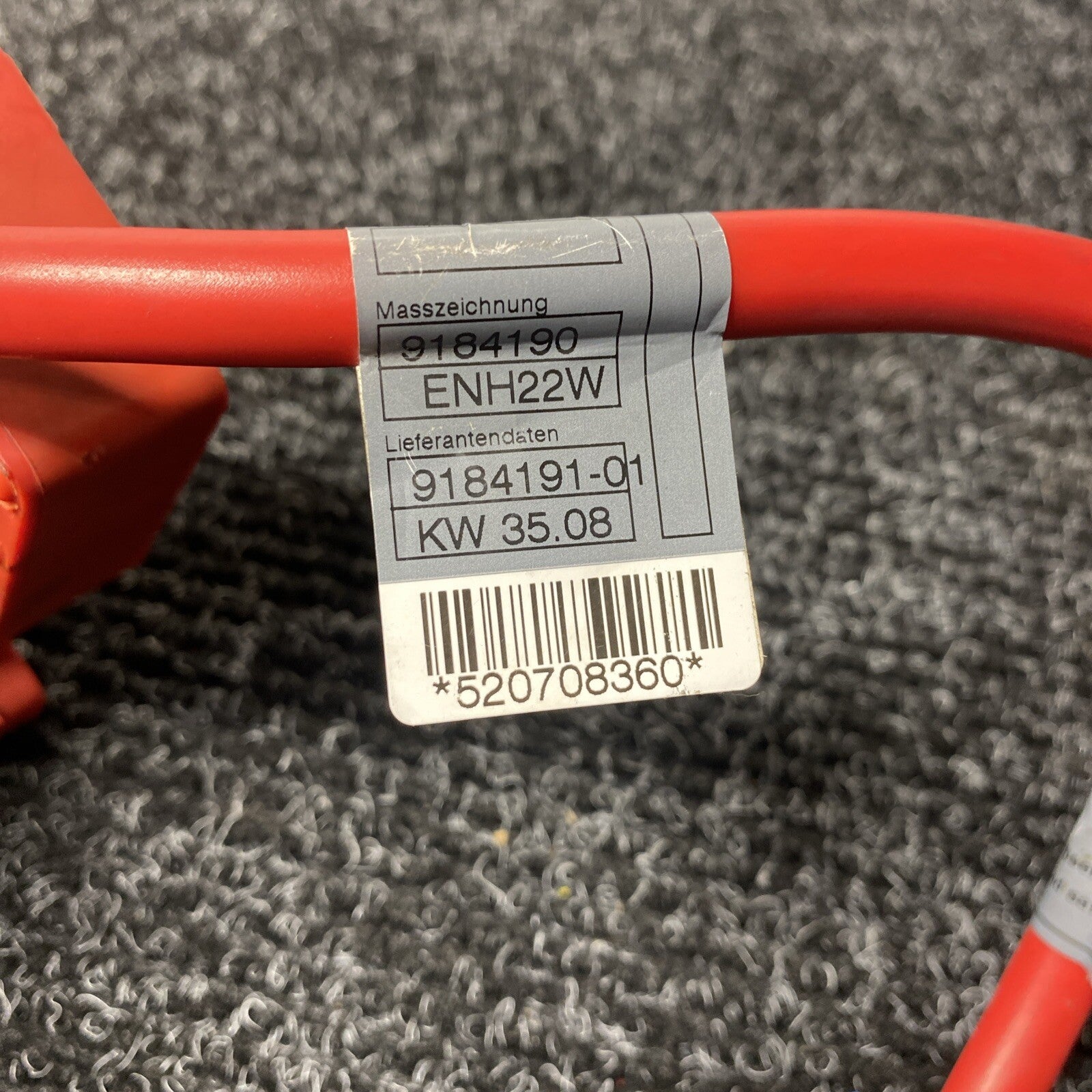 ☑️ 06-13 OEM BMW E82 E90 E92 M3 Battery Plus Pole Terminal Positive Red Cable