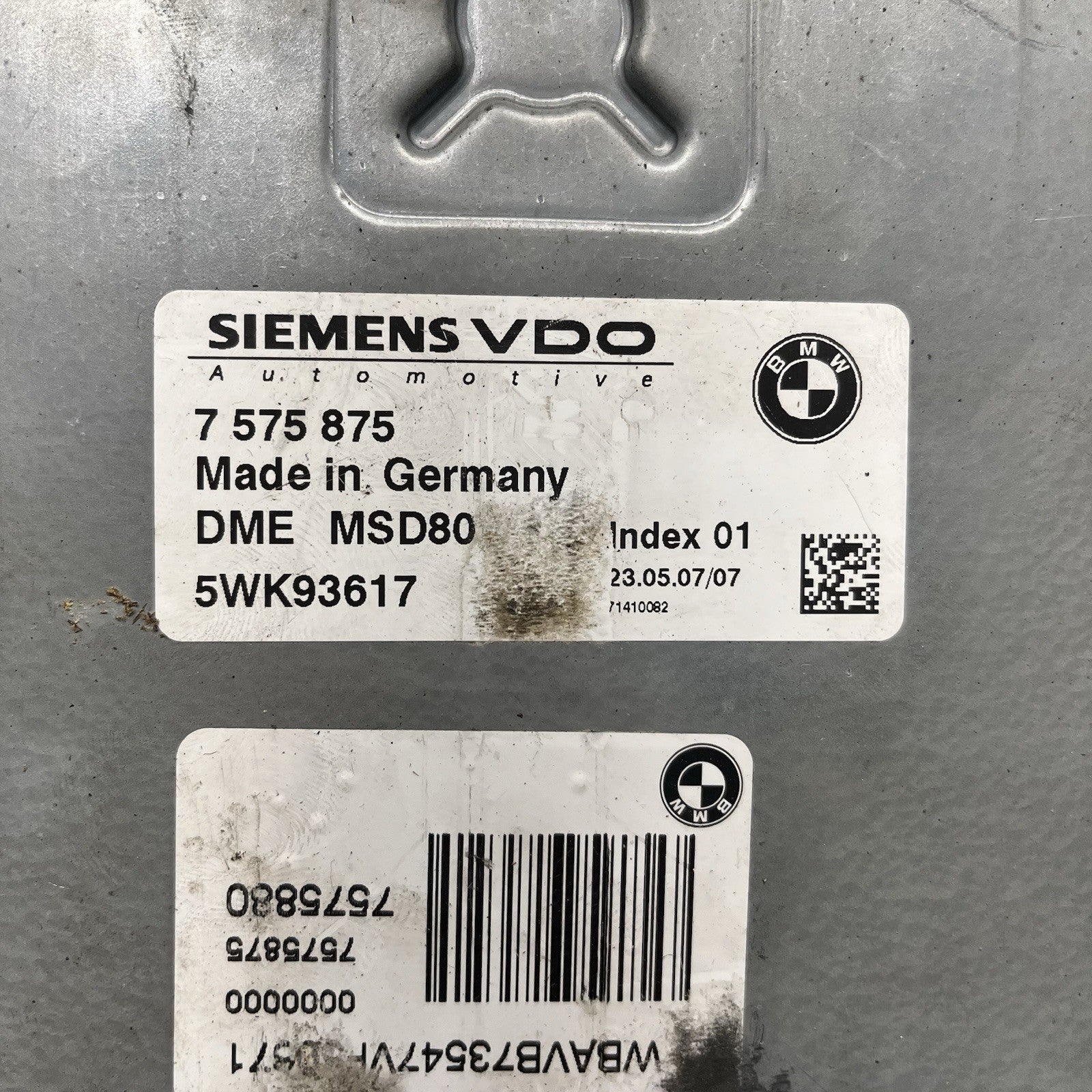 ☑️ 07-08 OEM BMW E92 DME ECU CAS Engine N54 Control Unit Computer MSD80