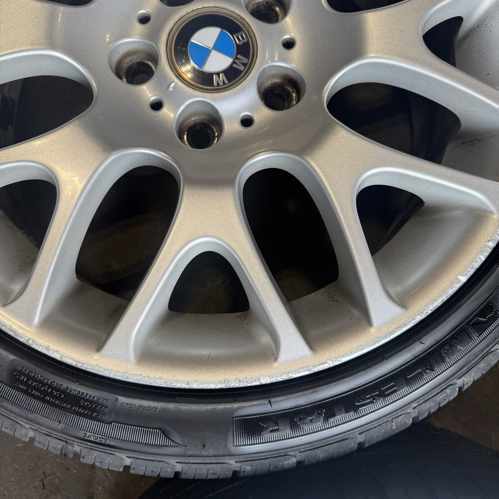☑️ 07-12 BMW E92 E90 E93 328i 335is Wheel Rim Tire Set Style 197 Silver BBS OEM