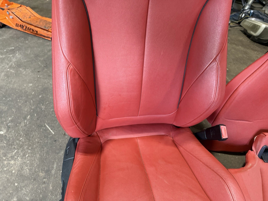 ☑️14-20 OEM BMW F22 M235 Leather Dakota Sport Seats Door Panels Interior RED SET
