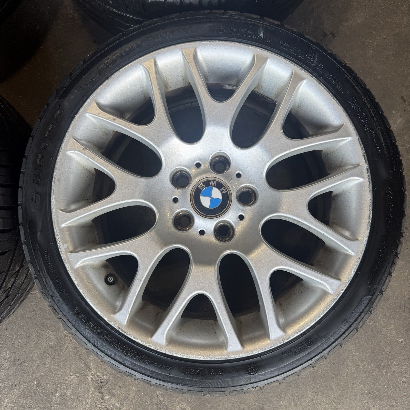 ☑️ 07-12 BMW E92 E90 E93 328i 335is Wheel Rim Tire Set Style 197 Silver BBS OEM