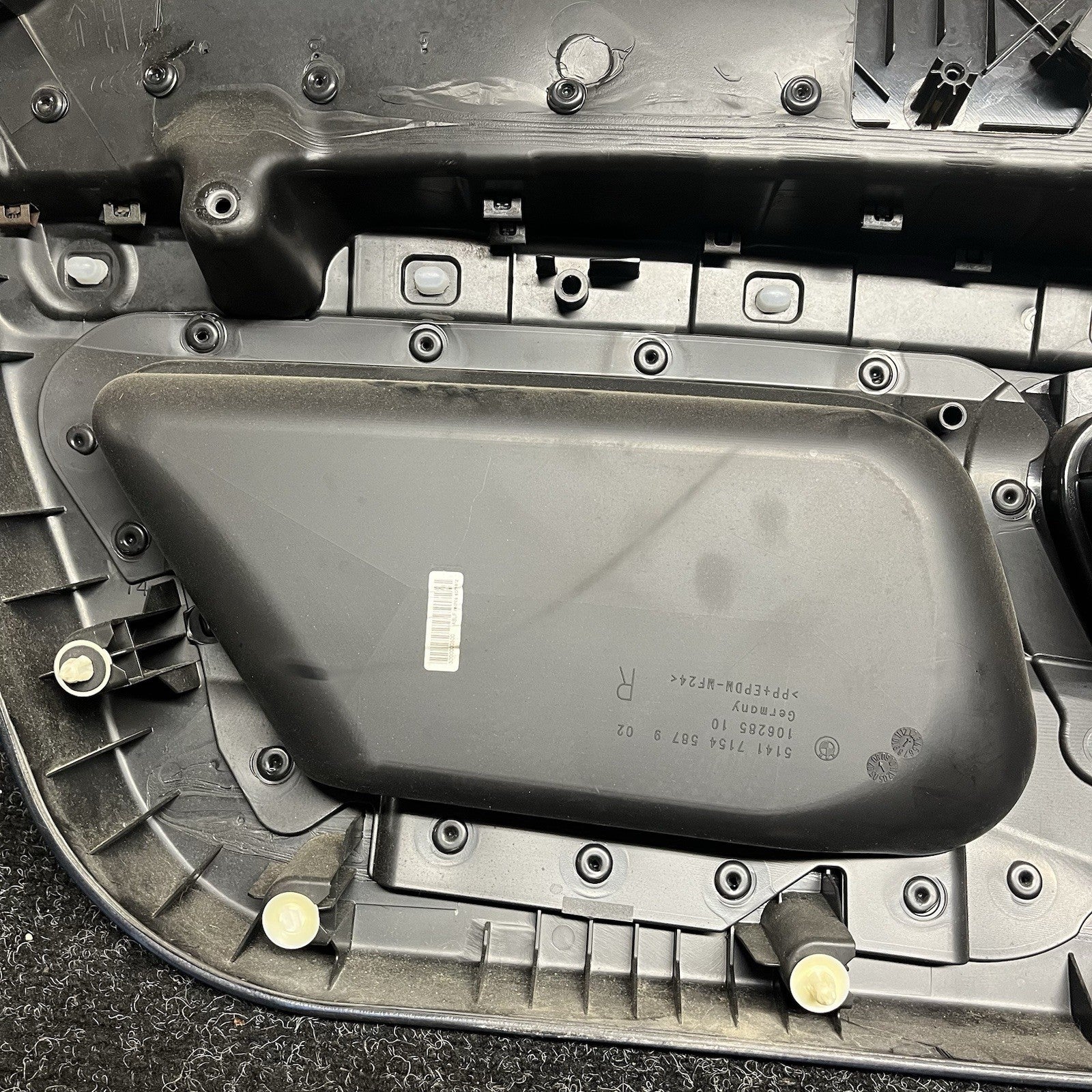 ☑️ 07-13 OEM BMW E93 E92 Front Passenger Door Card Panels Black Dakota LEATHER