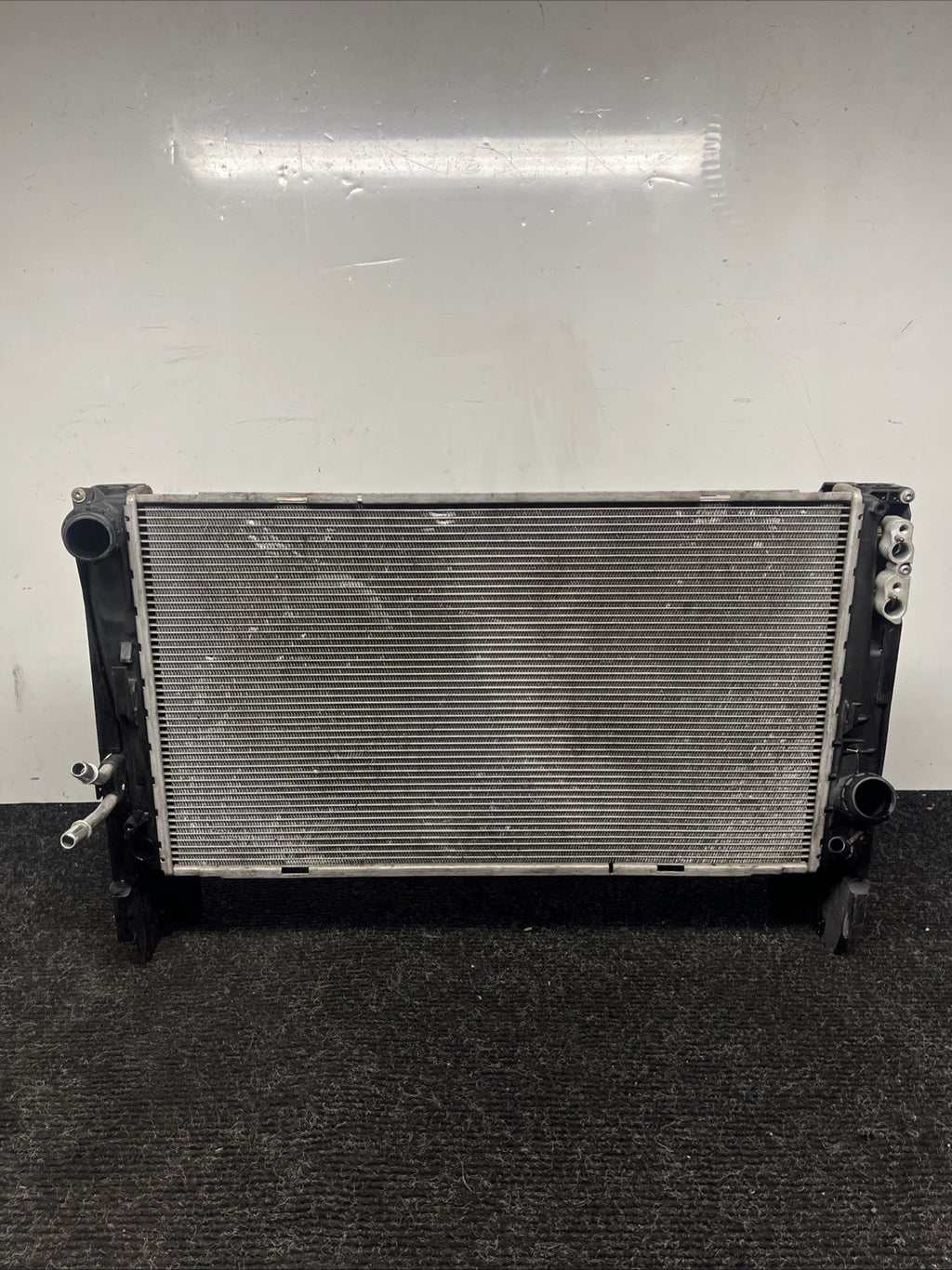☑️ 07-13 BMW E92 N54 335i RADIATOR A/T TRANSMISSION OIL COOLER W CONDENSER OEM