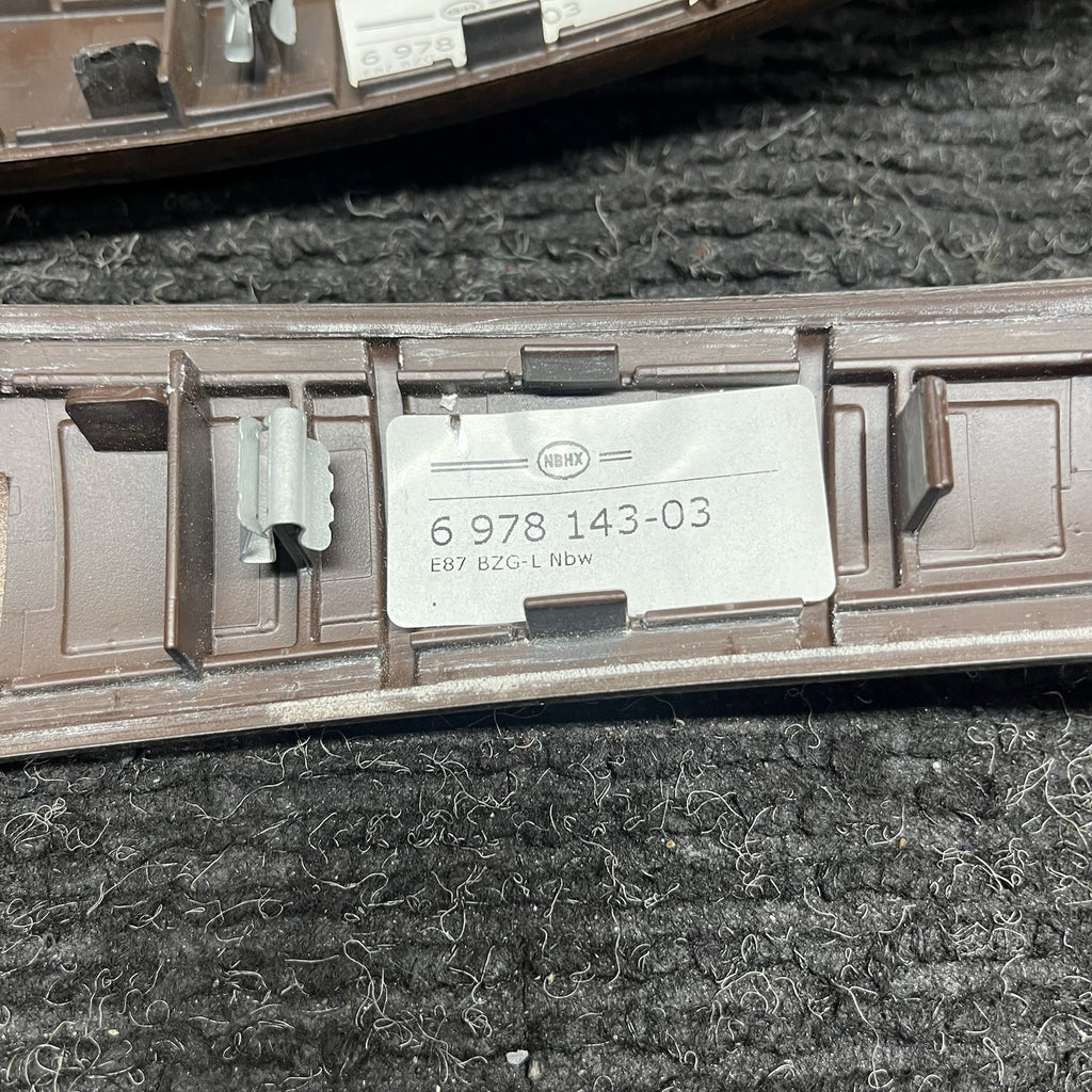☑️ 08-13 OEM BMW E82 E88 135 Dash Center Console Door Wood Interior Trim SET