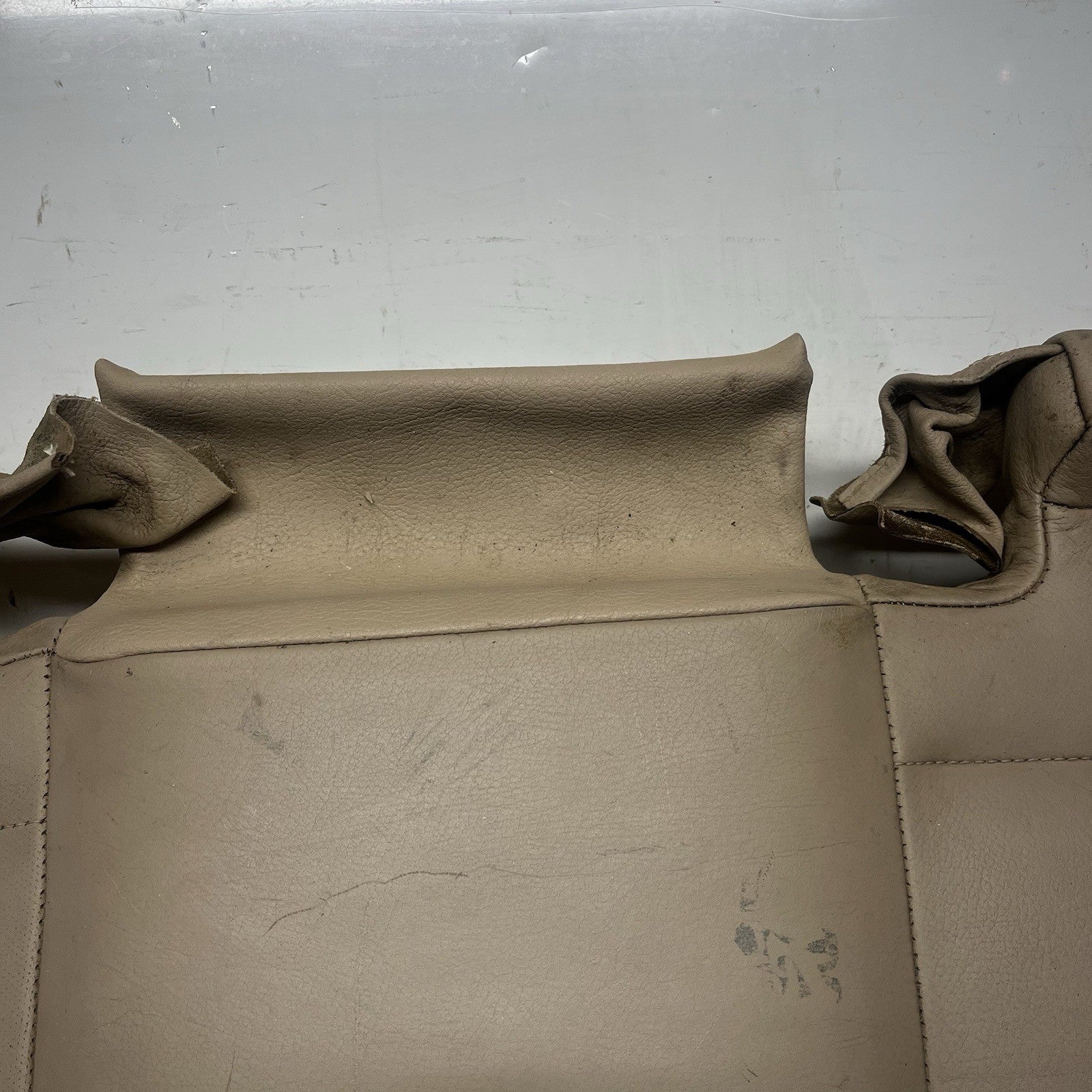☑️ 00-06 BMW E46 3-Series Coupe Rear Seat Bottom Bench Folding Beige Leather OEM
