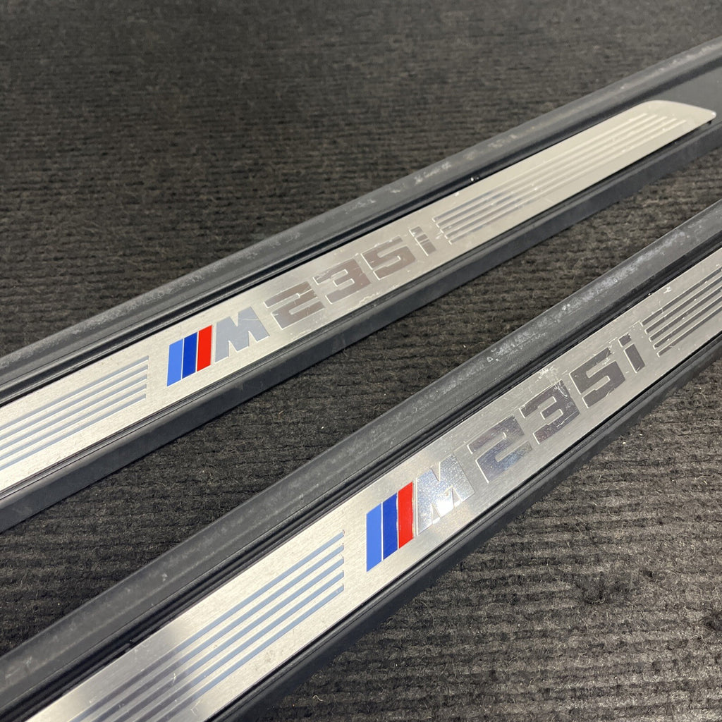 ☑️ 14-16 OEM BMW F22 M235 Pair Door Sills M SPORT Scuff Plate Trim SET NOTE*