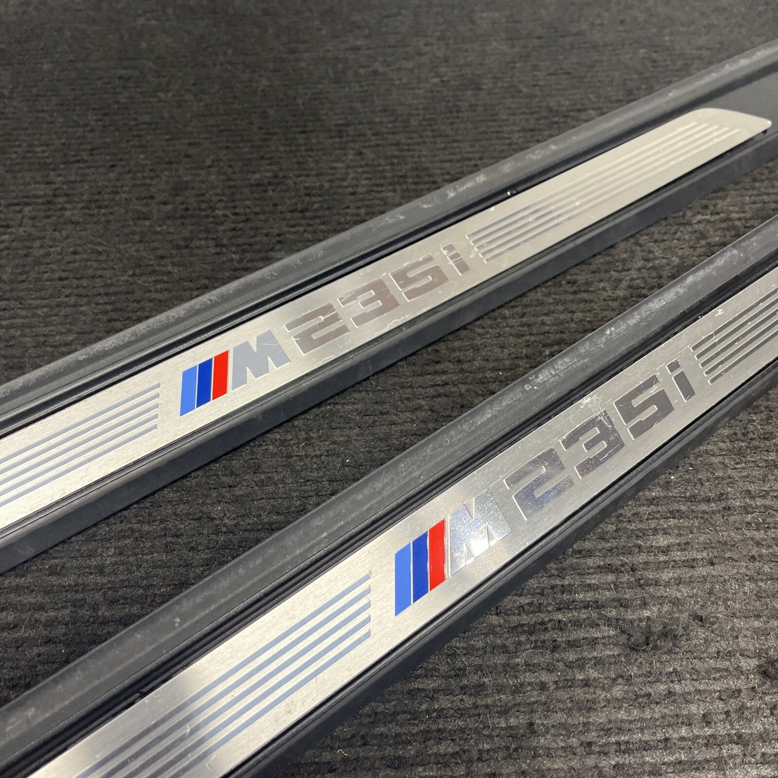 ☑️ 14-16 OEM BMW F22 M235 Pair Door Sills M SPORT Scuff Plate Trim SET NOTE*