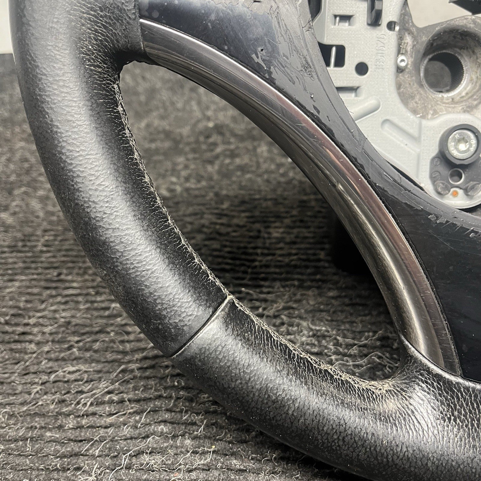 ☑️ 06-10 OEM BMW E92 E93 335 Sport Steering Wheel Black LEATHER w/ Paddles