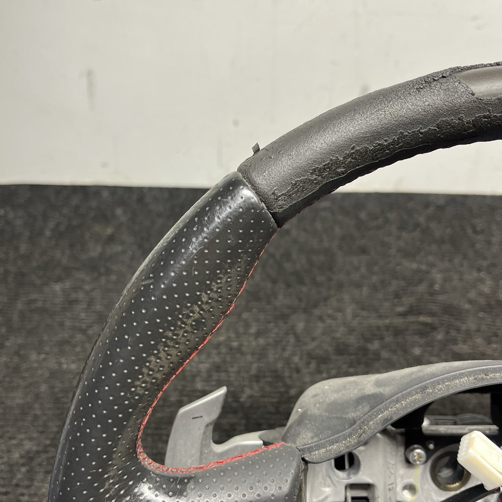 ☑️ 2013-2016 SCION FRS Subaru BRZ OEM Steering wheel Red Stitched Shift Paddles