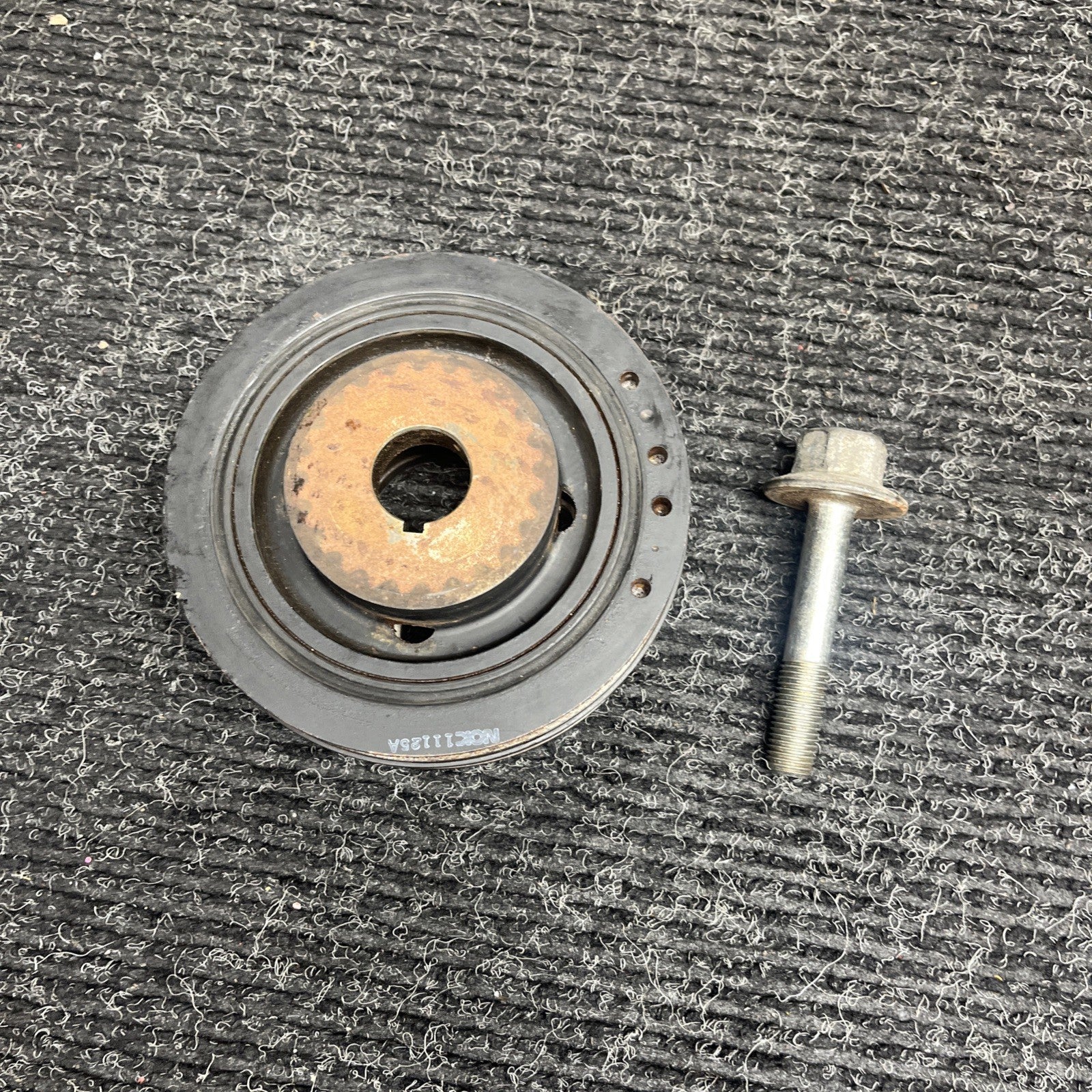 ☑️ Subaru Ej25 SOHC Crankshaft Pulley With Bolt OEM 2012 Impreza WRX STI