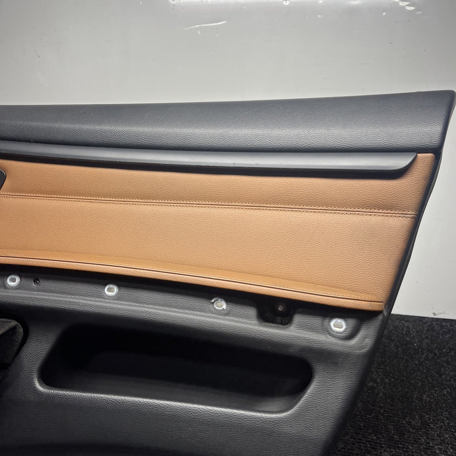 ☑️ 07-13 OEM BMW E93 E92 Front Passenger Door Card Panels Black Dakota LEATHER