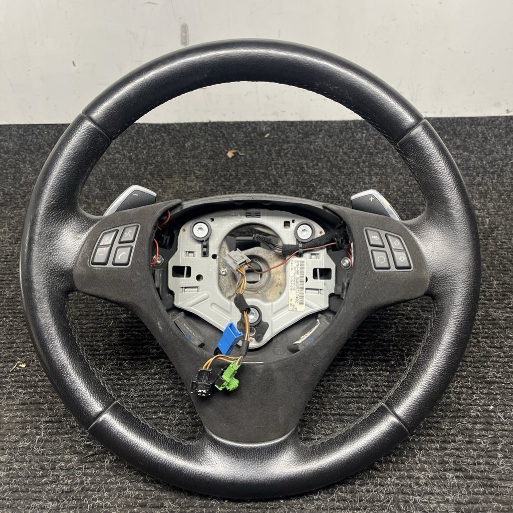 ☑️ OEM BMW E82 E88 E90 E92 E93 Sport Steering Wheel Black Leather AT w/ Shifters