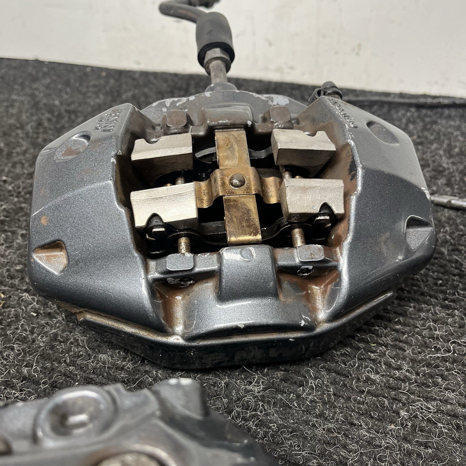 ☑️BMW E82 E88 135i FRONT REAR BRAKE CALIPERS SET FOUR BREMBO GREY GRAY 08-13 OEM