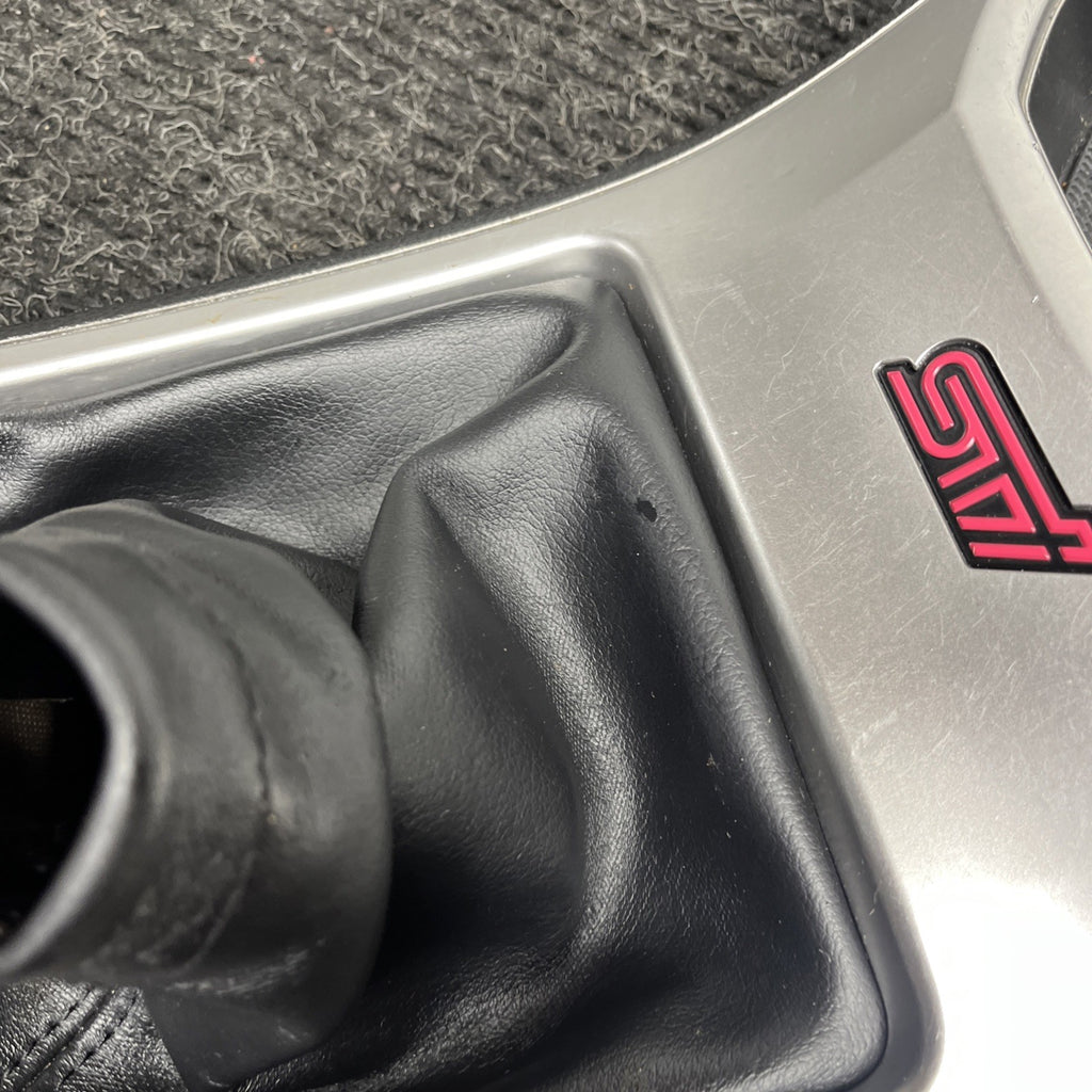 ☑️ 08-14 SUBARU WRX STI CENTER CONSOLE MANUAL GEAR SHIFT BOOT TRIM COVER OEM