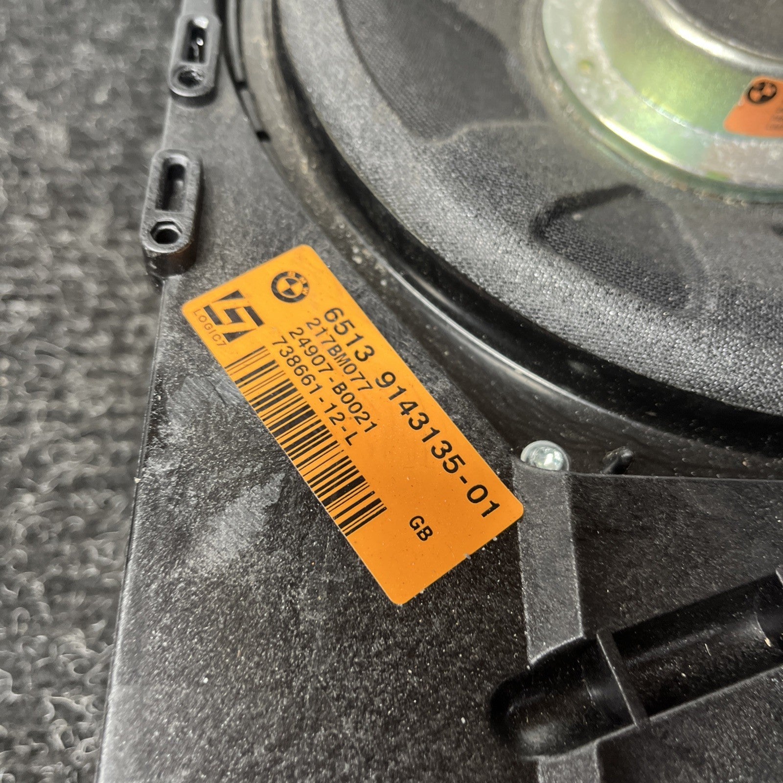 ☑️ OEM BMW E90 E92 E93 Left Bass Speaker Subwoofer Logic 7 Harman Kardon DSP L7