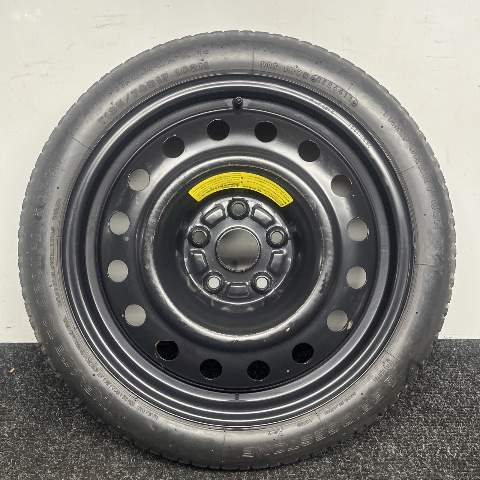 ☑️ Spare Tire 17" Fits 2008-2014 Subaru Impreza OEM Genuine Donut 135/70/17 NOTE