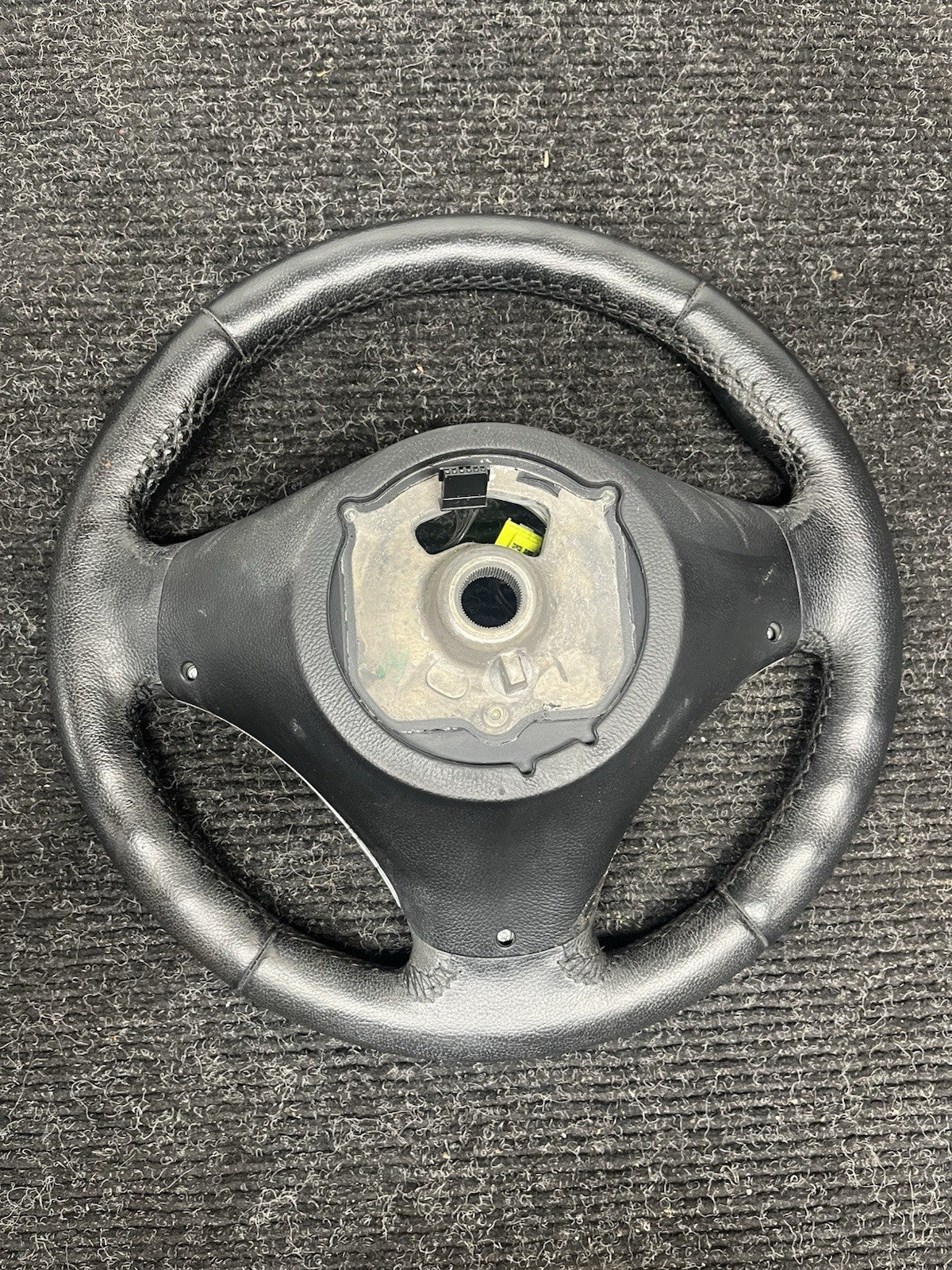 ☑️ 06-10 OEM BMW E92 E93 335 Sport Steering Wheel Black LEATHER Manual