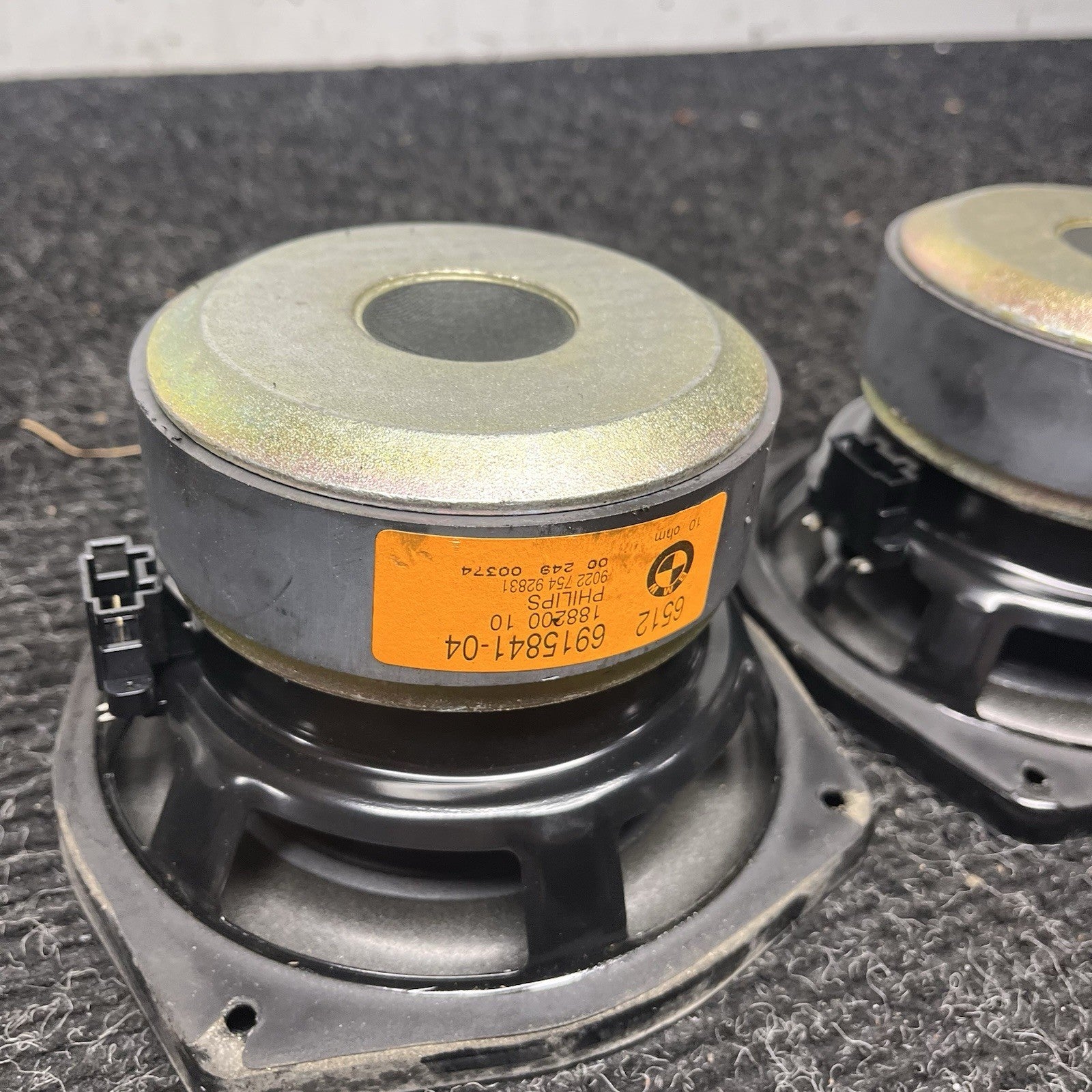 ☑️ 03-08 BMW E85 Z4 SET OF 2 REAR LEFT & RIGHT TOP HI-FI SUBWOOFER SPEAKER OEM
