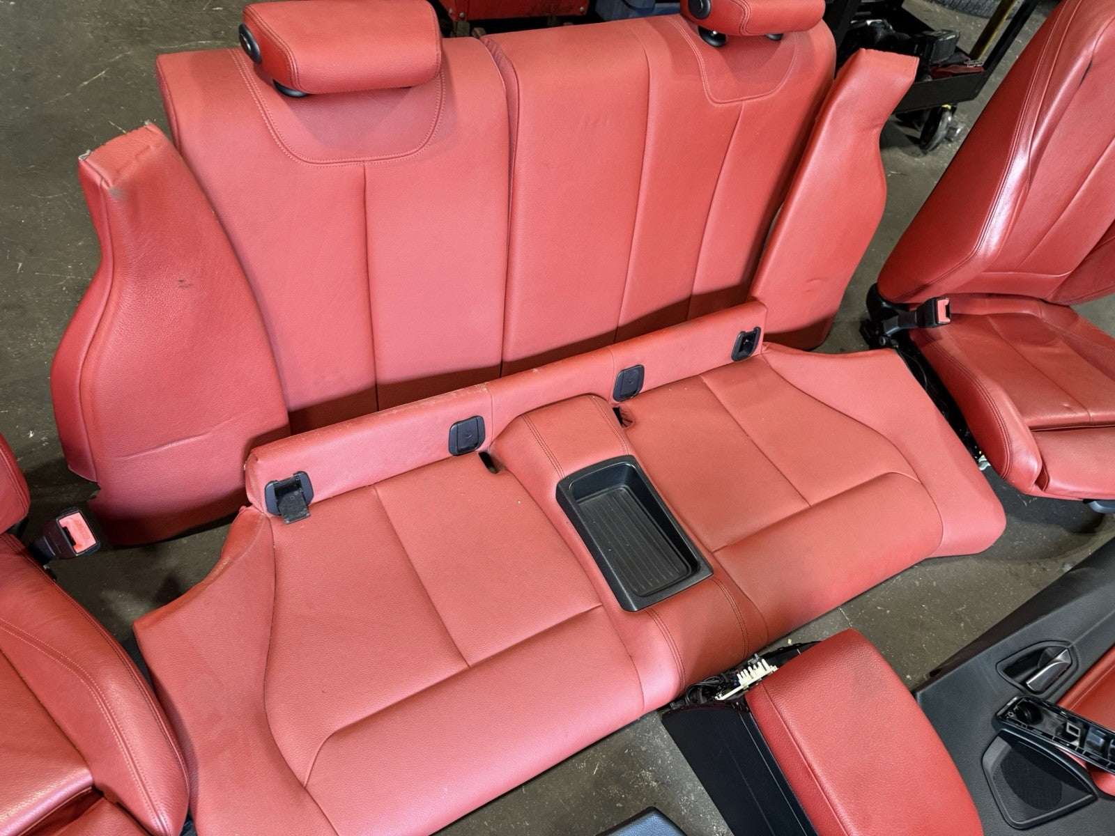 ☑️14-20 OEM BMW F22 M235 Leather Dakota Sport Seats Door Panels Interior RED SET