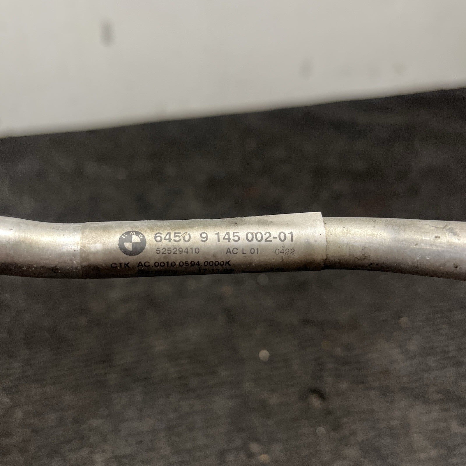 ☑️ 09-11 BMW E90 335d A/C Compressor Condenser Hose Line Pipe 9145002 OEM