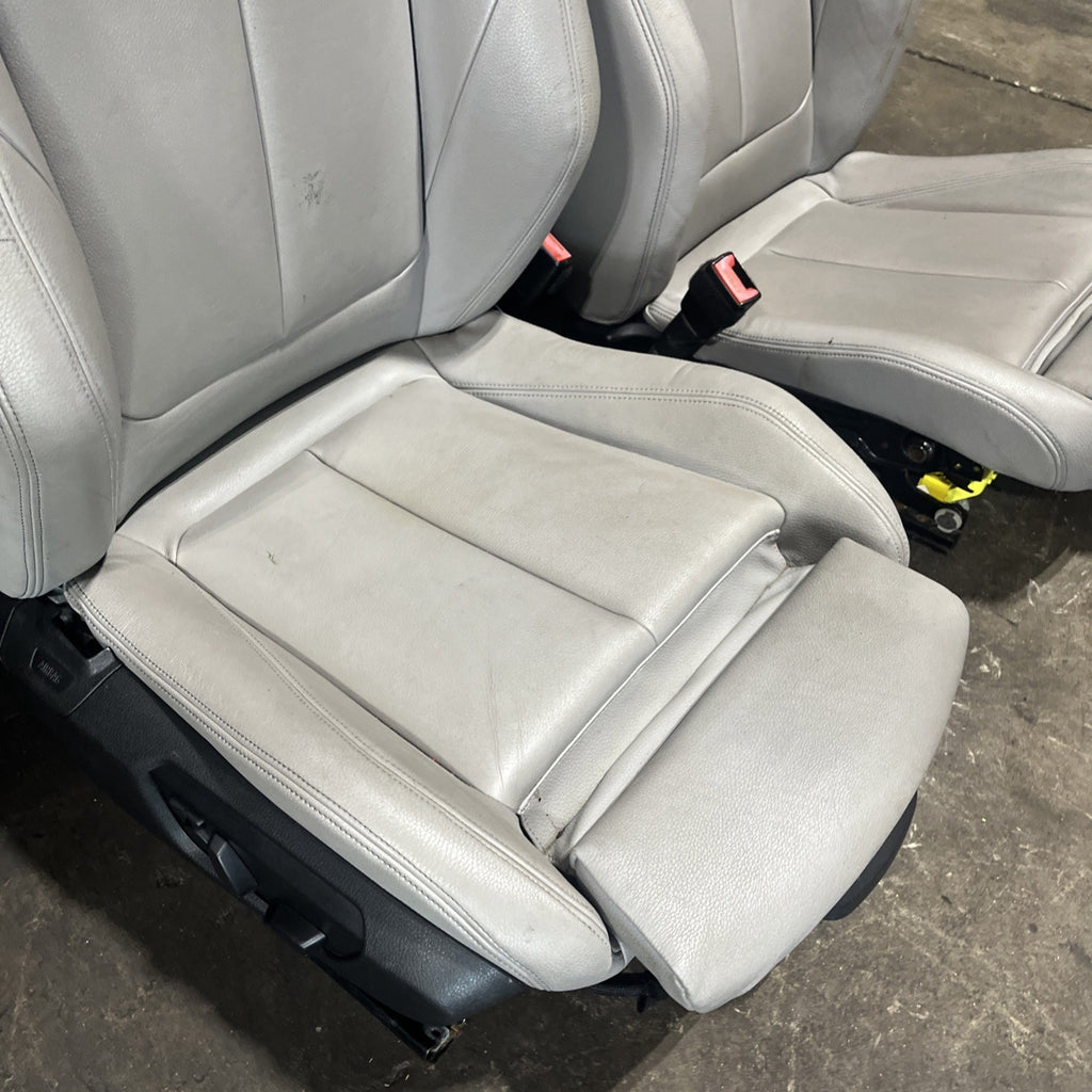 ☑️ BMW 2012-2016 F30 FRONT SPORT SEATS PAIR SET OYSTER OEM NON-HEATED
