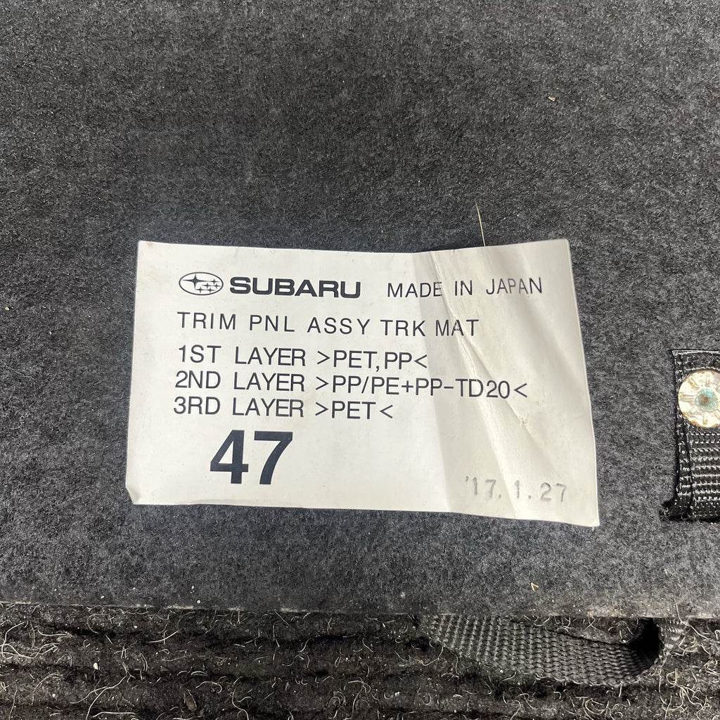 ☑️ 2015-2021 SUBARU WRX & STI REAR TRUNK CARPET LINER FLOOR MAT OEM