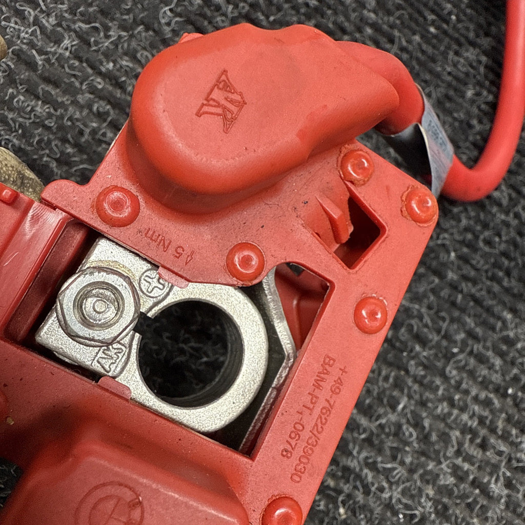 ☑️06-13 OEM BMW E82 E90 E92 M3 335 Battery Plus Pole Terminal Positive Red Cable