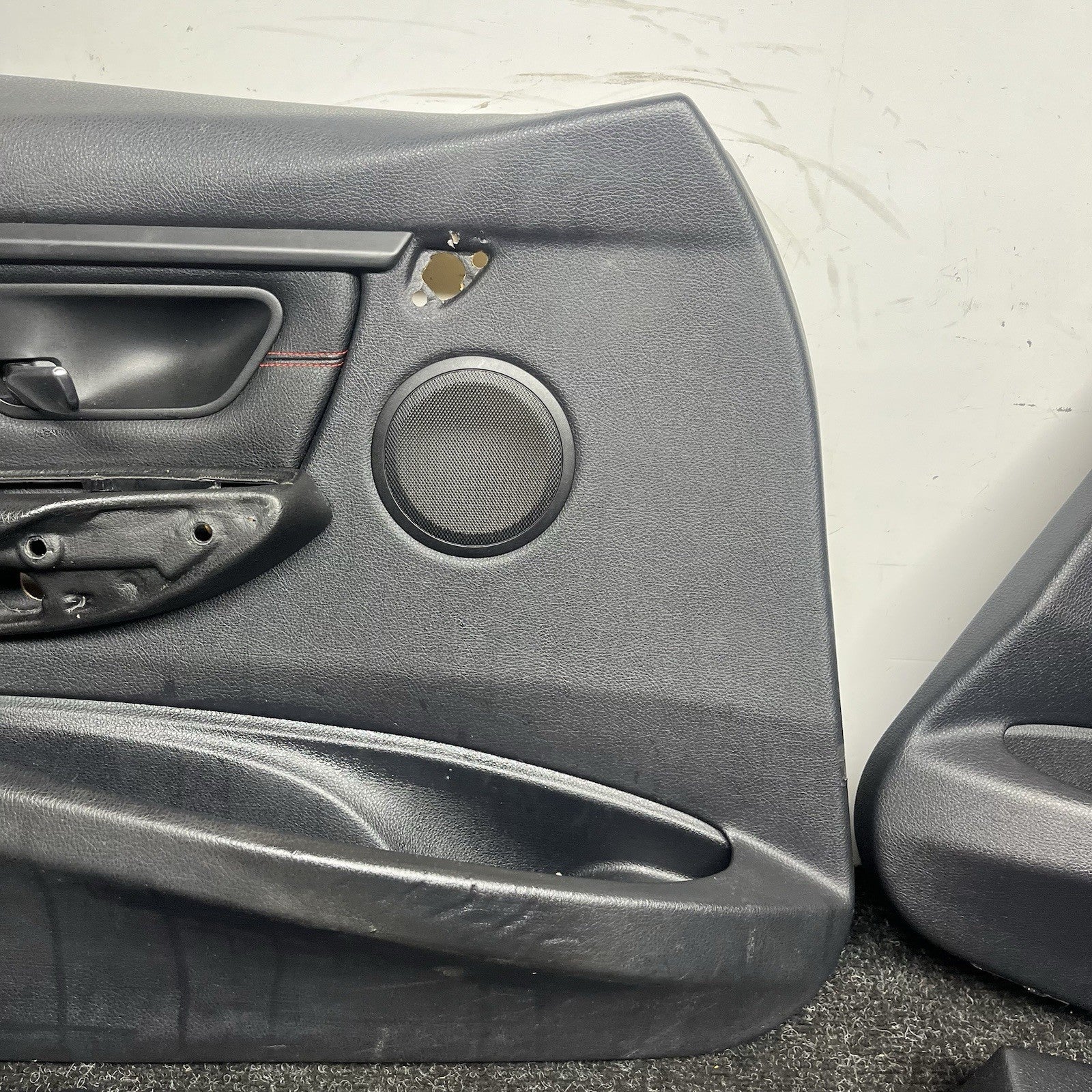 ☑️ BMW 2012-2018 F30 FRONT AND REAR DOOR PANEL CARD STITCHED BLACK SET OEM
