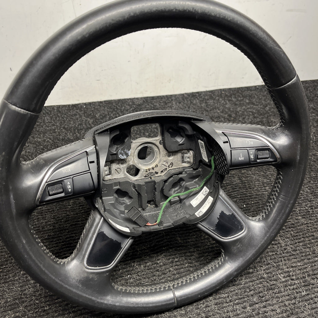 ☑️ 07-11 AUDI 4L Q7 STEERING WHEEL 4 FOUR SPOKE LEATHER OEM