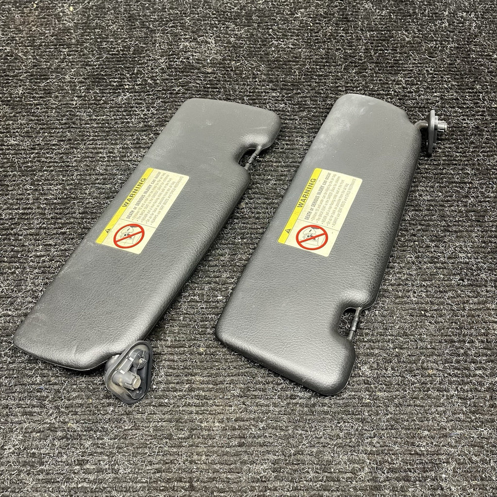 ☑️ 01-06 BMW E46 325CI 330CI M3 Convertible Left & Right Sun Visor Set Black OEM