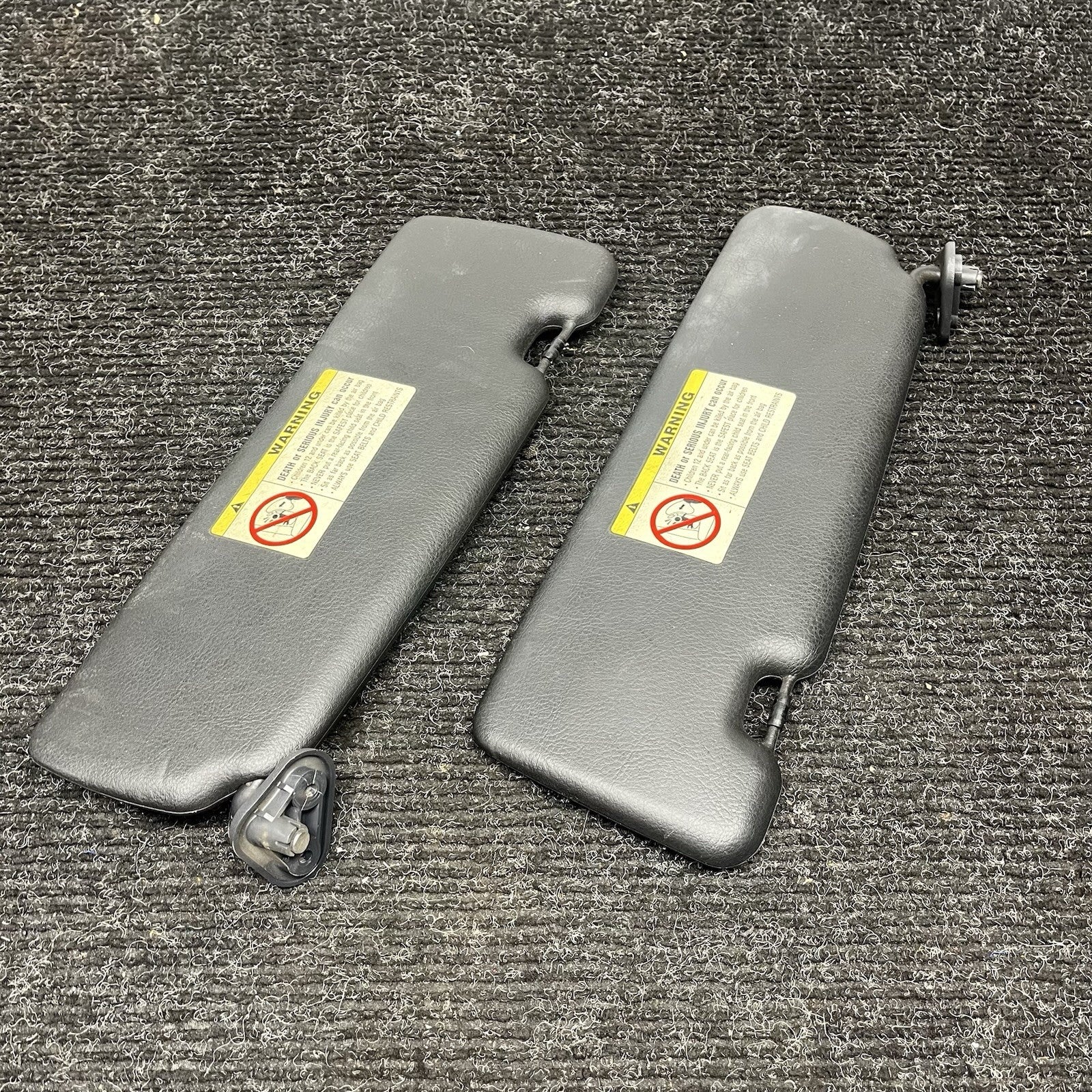 ☑️ 01-06 BMW E46 325CI 330CI M3 Convertible Left & Right Sun Visor Set Black OEM