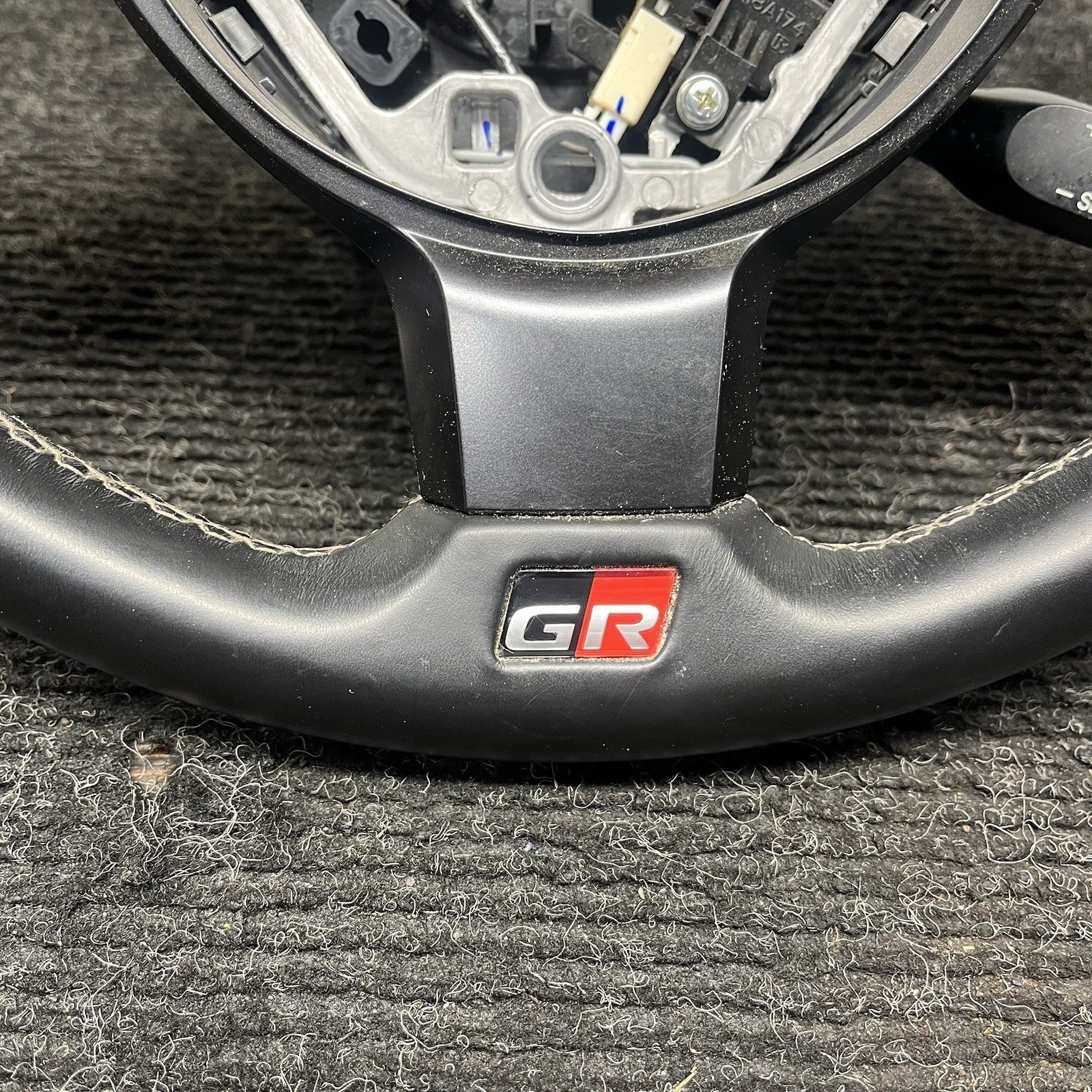☑️ 22-24 TOYOTA GR86 STEERING WHEEL LEATHER BLACK OEM MANUAL GS131-16410