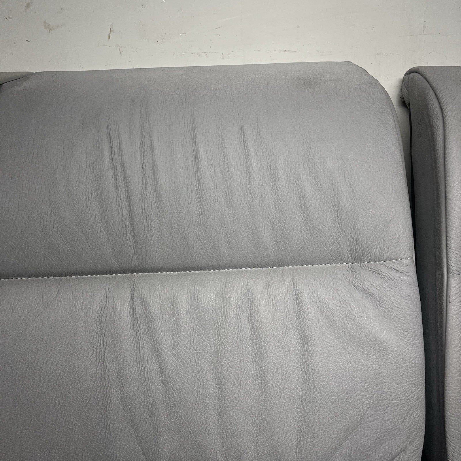 ☑️94-99 BMW E36 3-Series Coupe Sedan Rear Seat Folding Backrest Grey Leather OEM