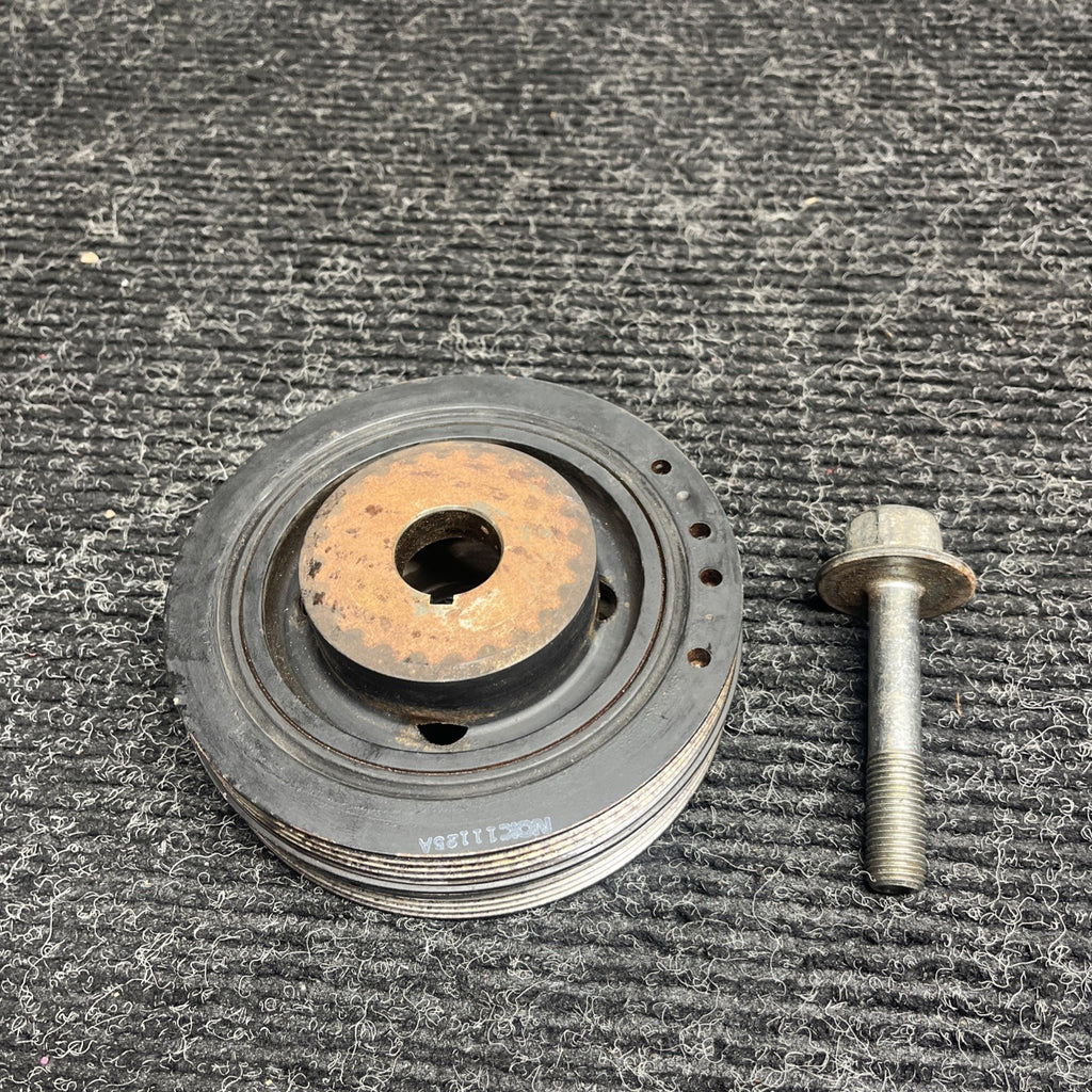 ☑️ Subaru Ej25 SOHC Crankshaft Pulley With Bolt OEM 2012 Impreza WRX STI