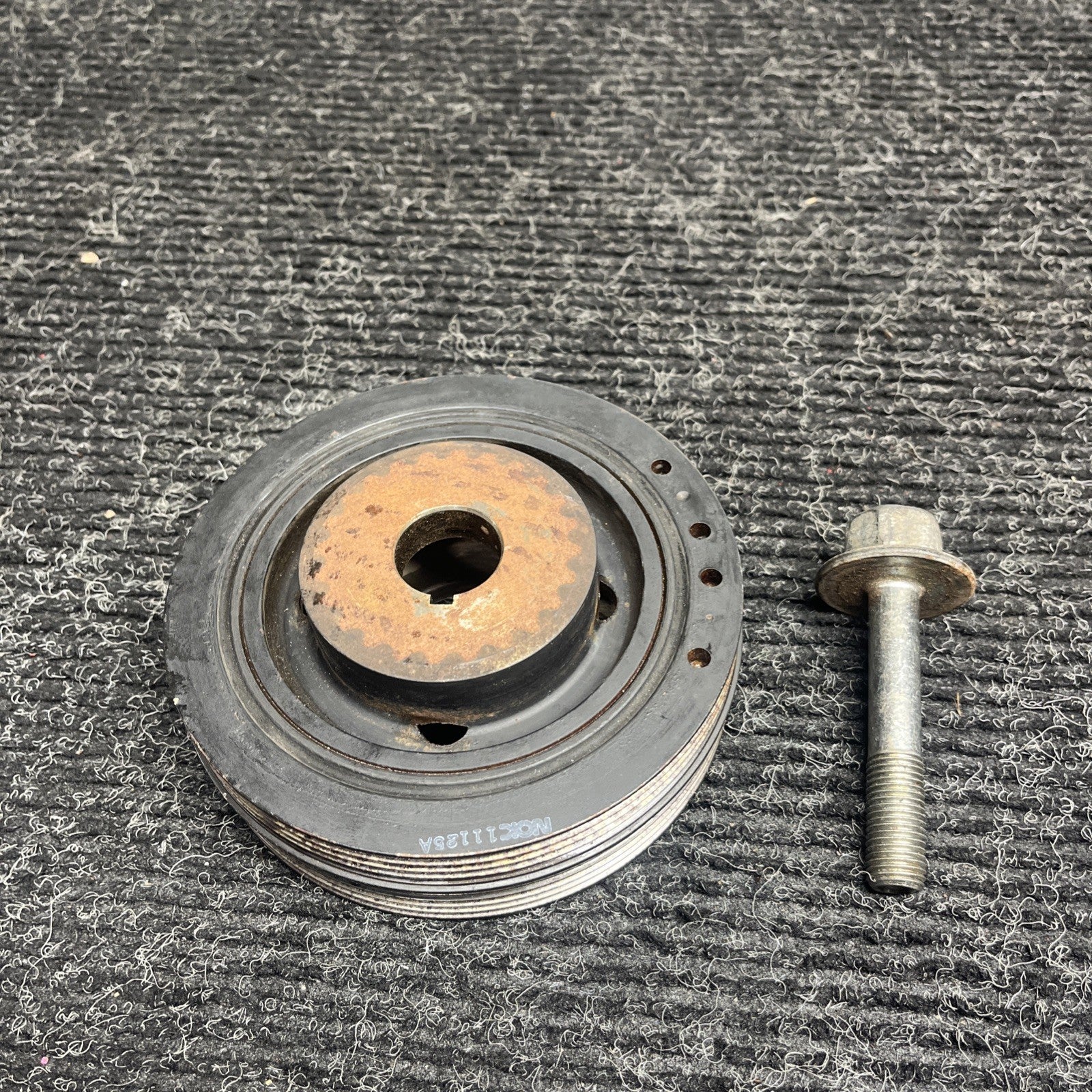 ☑️ Subaru Ej25 SOHC Crankshaft Pulley With Bolt OEM 2012 Impreza WRX STI