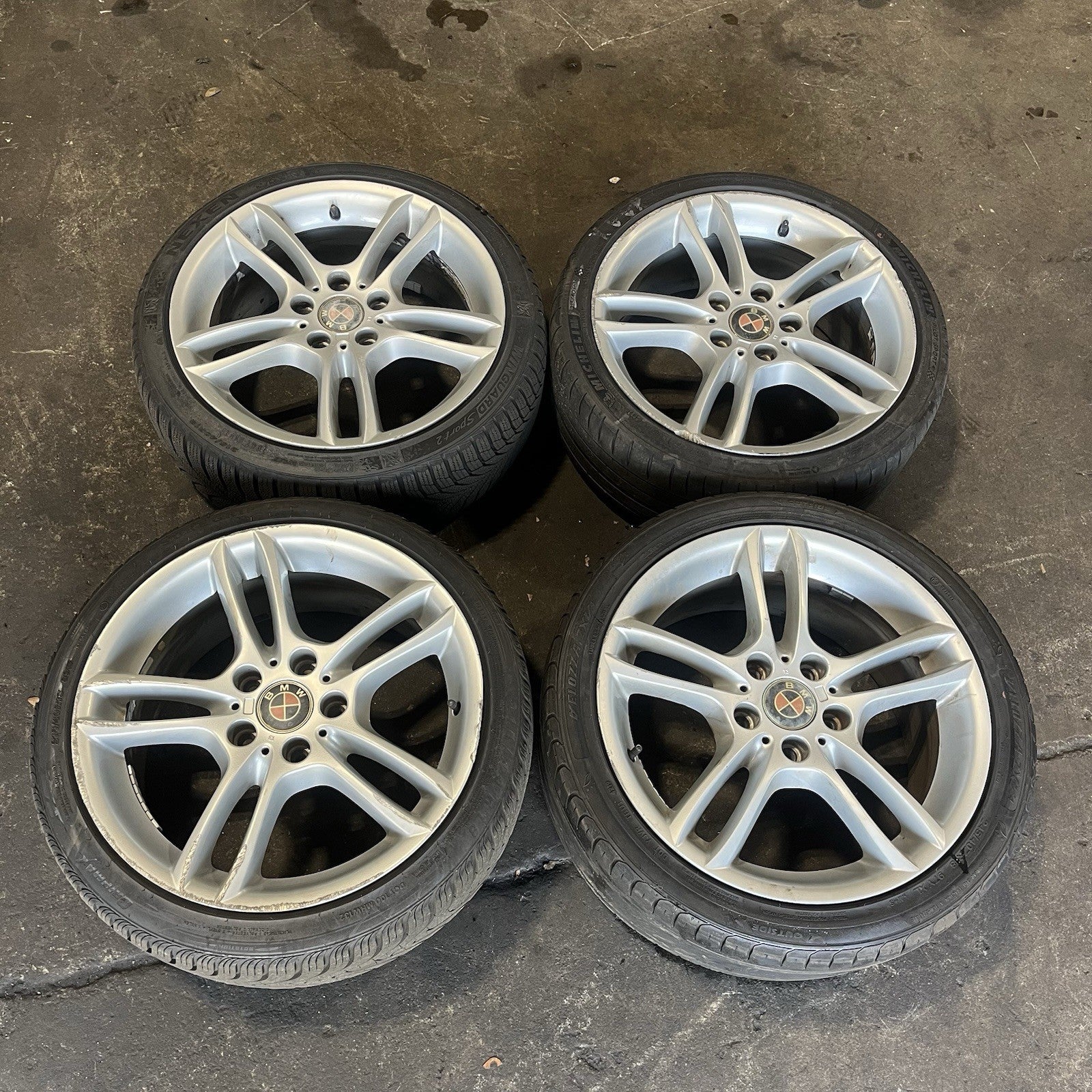 ☑️ 08-13 Bmw E88 128 135 Front & Rear M Sport 18" Style 261 Rim Wheels Set OEM