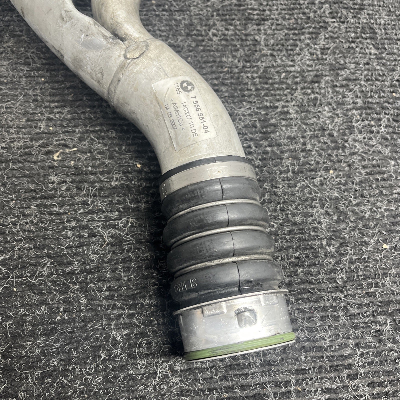 ☑️ 07-13 BMW E92 335I 3.0L L6 INTER COOLER TURBOCHARGER INLET AIR PIPE OEM