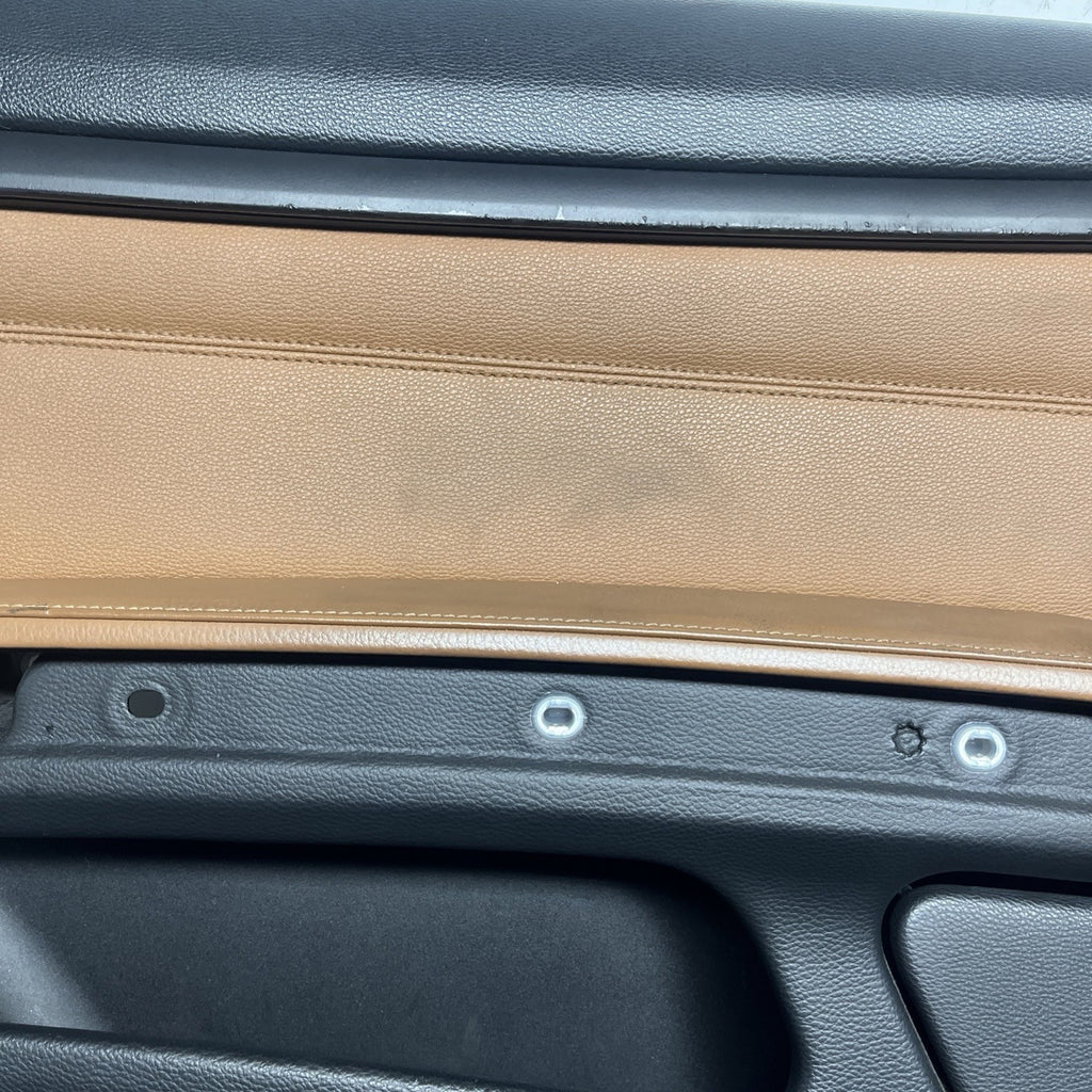 ☑️ 07-13 OEM BMW E93 E92 Front Driver Door Card Panels SADDLE BROWN LEATHER