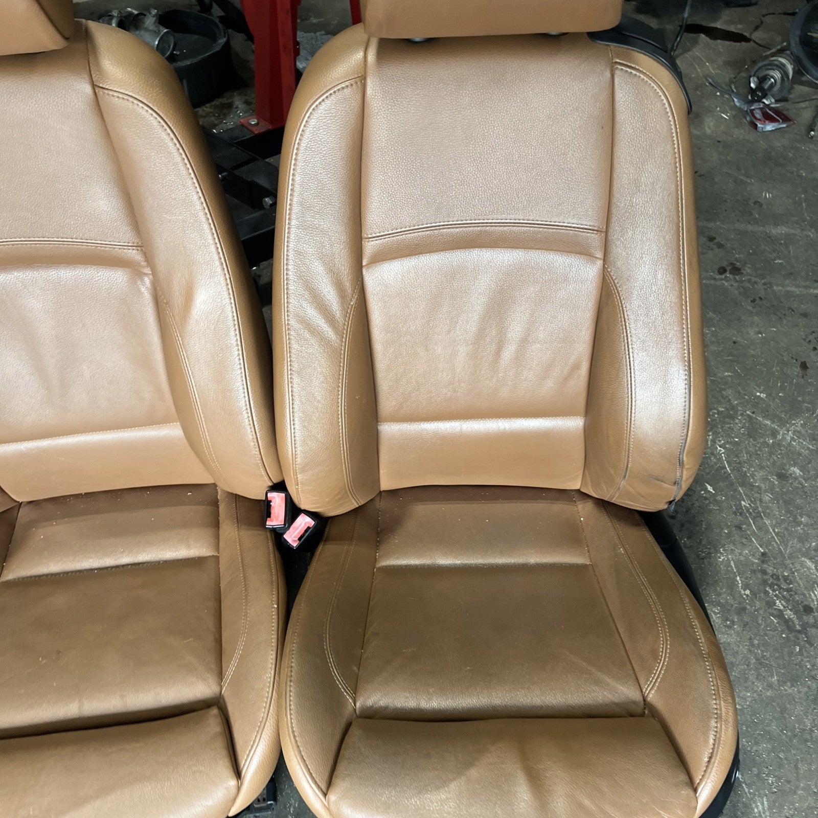 ☑️ BMW E92 328 335 2dr Front & Right Interior Sport Seat Set Saddle Brown OEM