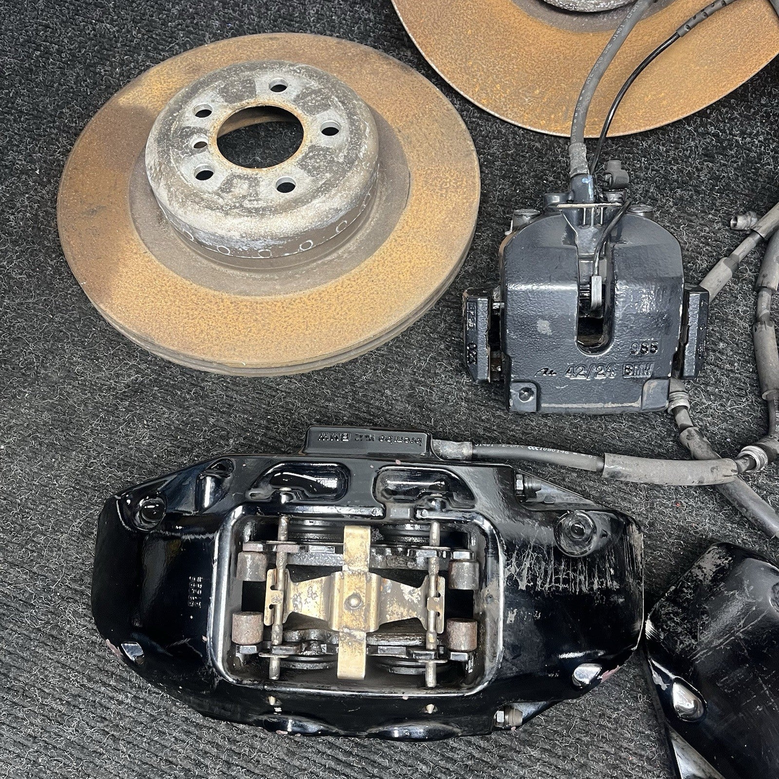 ☑️ BMW E70 X5M X6M (2010-2013) OEM BREMBO BRAKE CALIPER CALIPERS PADS ROTORS SET
