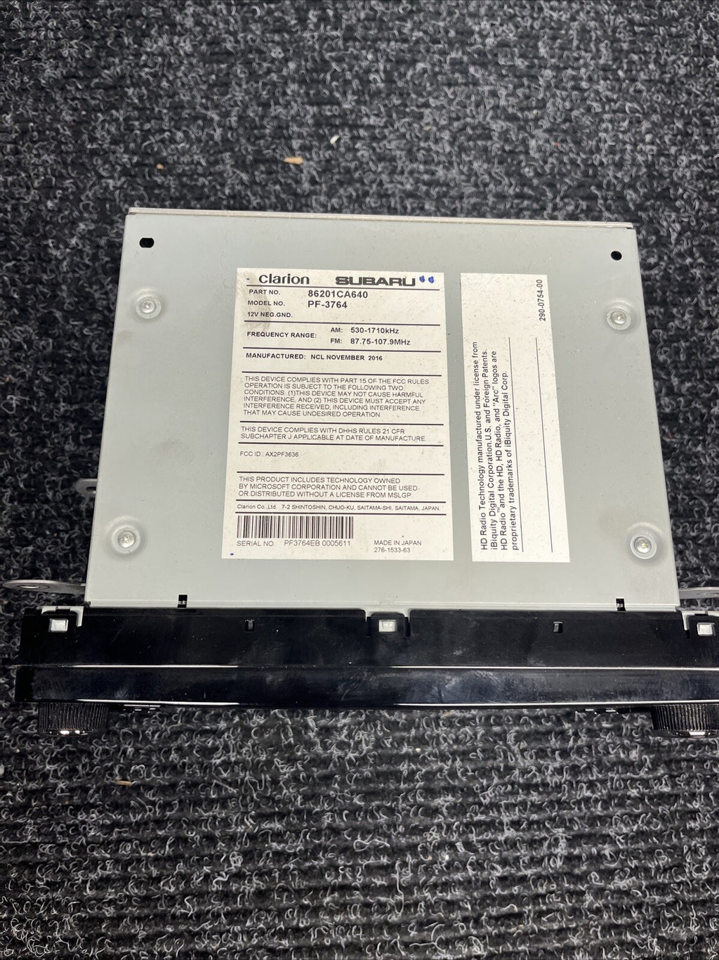 ☑️ 2017-2020 Subaru BRZ Radio Receiver CD Player Information Display CA645UL OEM