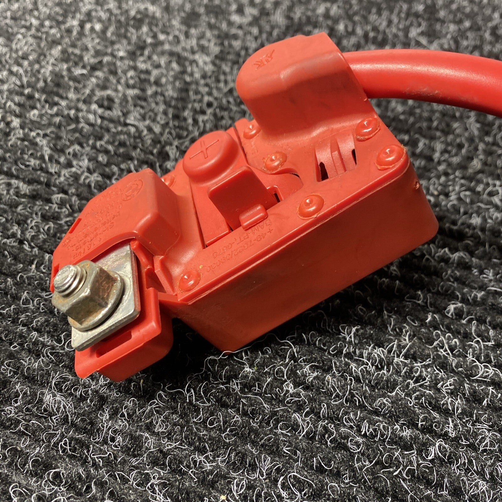 ☑️ 06-13 OEM BMW E82 E90 E92 M3 Battery Plus Pole Terminal Positive Red Cable