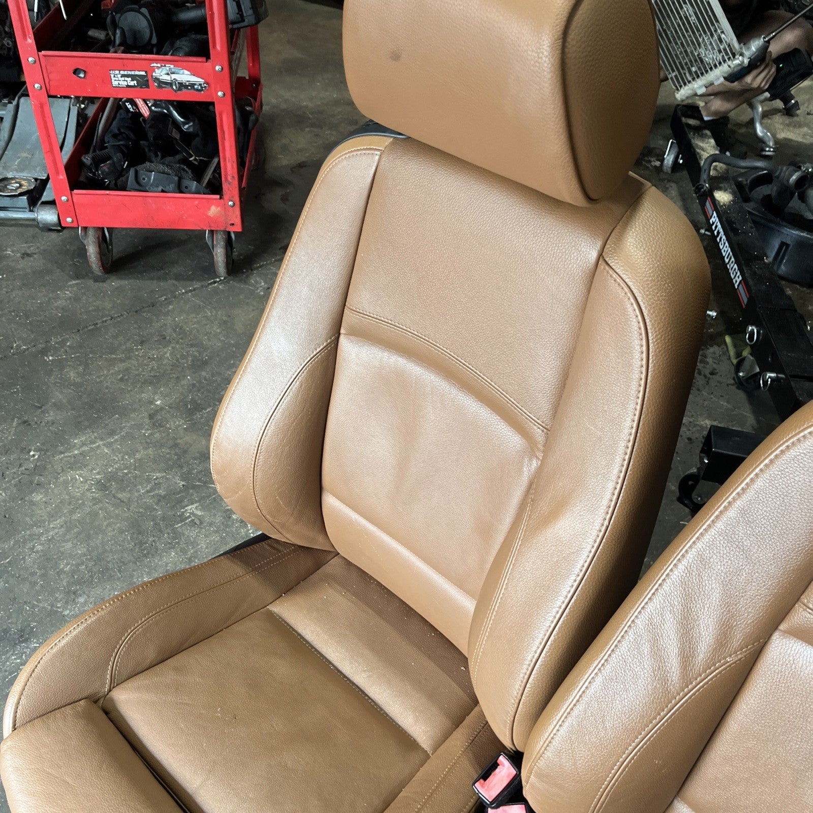 ☑️ BMW E92 328 335 2dr Front & Right Interior Sport Seat Set Saddle Brown OEM