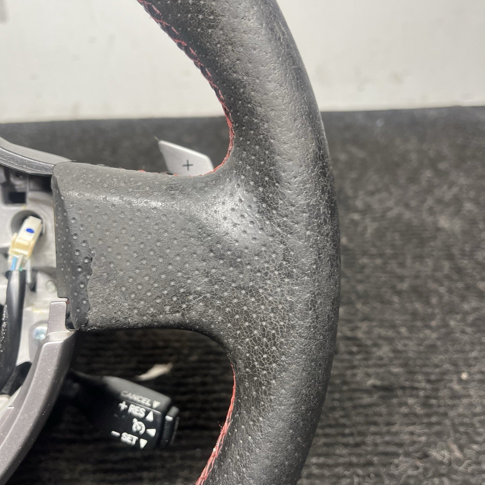 ☑️ 2013-2016 SCION FRS Subaru BRZ OEM Steering Wheel Red Stitched Shift Paddles